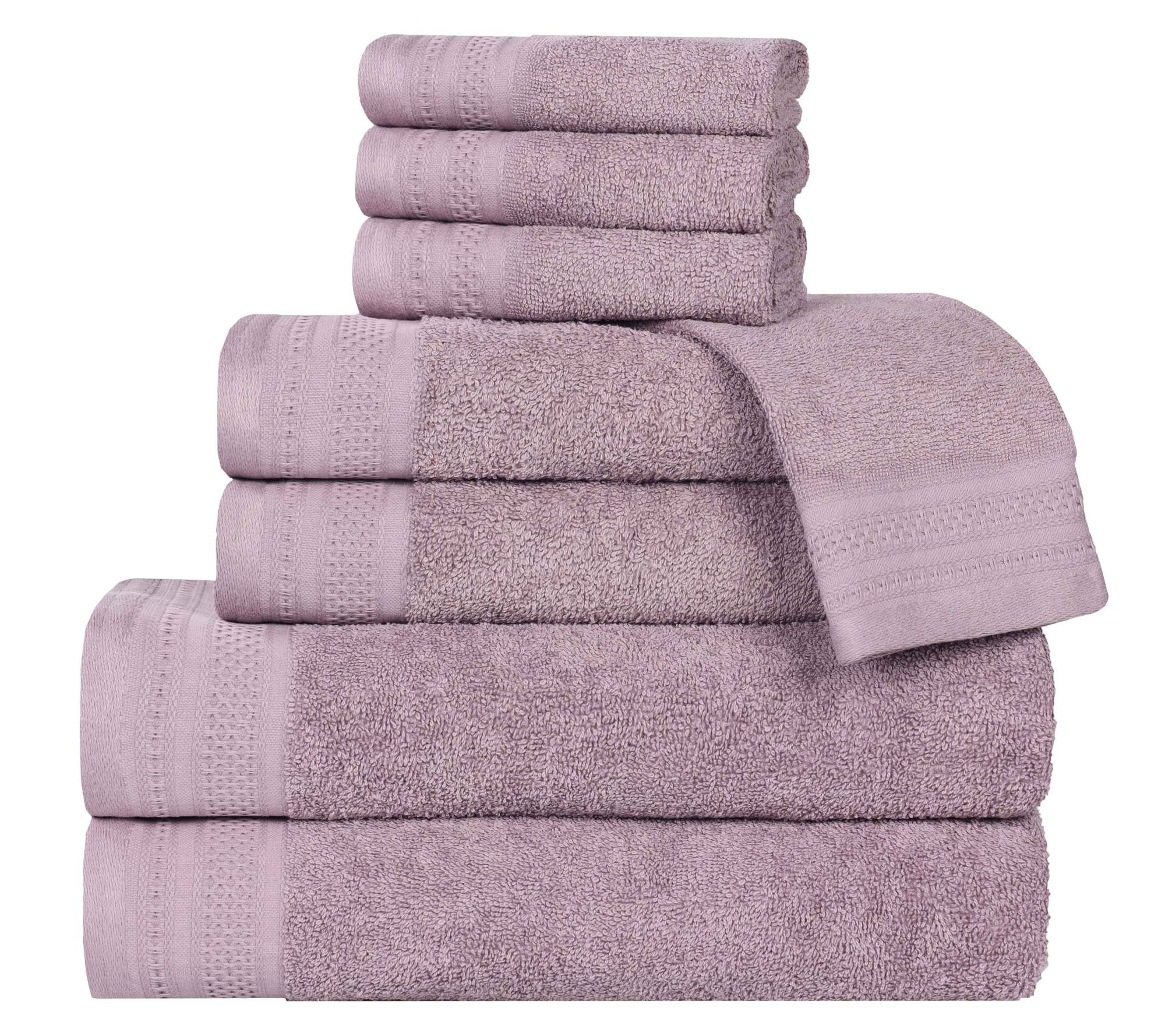 Superior Honeycomb Waffle Border Cotton 8-PieceTowel Set