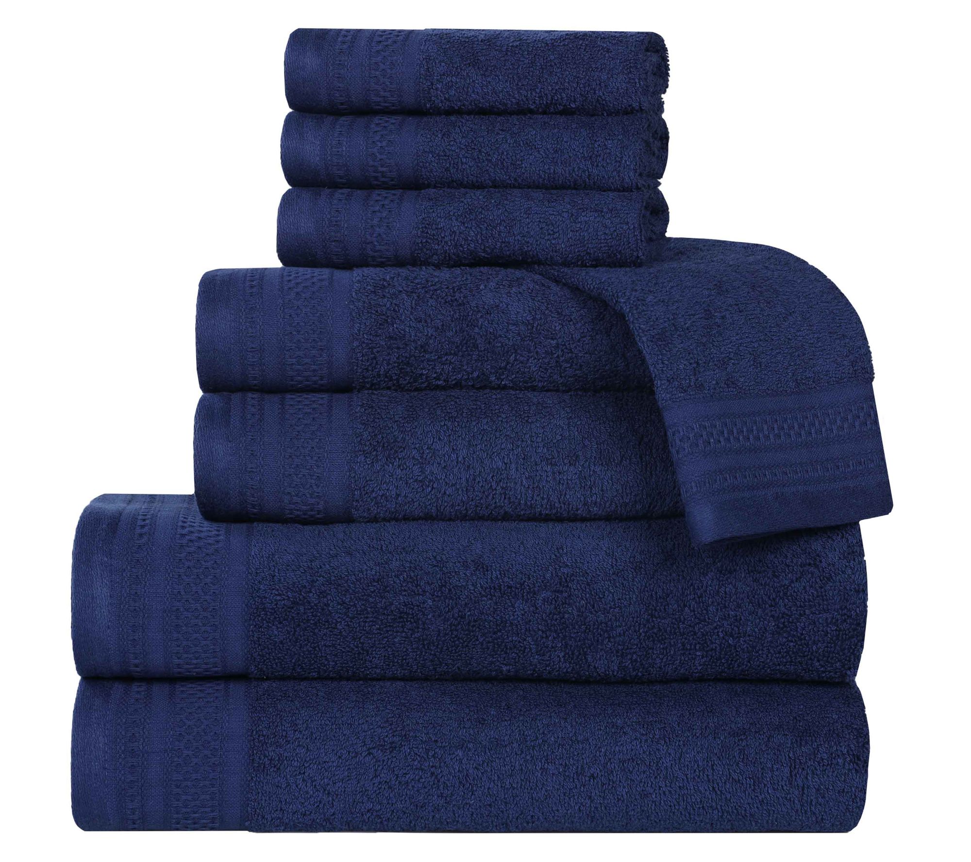 Superior Honeycomb Waffle Border Cotton 8-PieceTowel Set