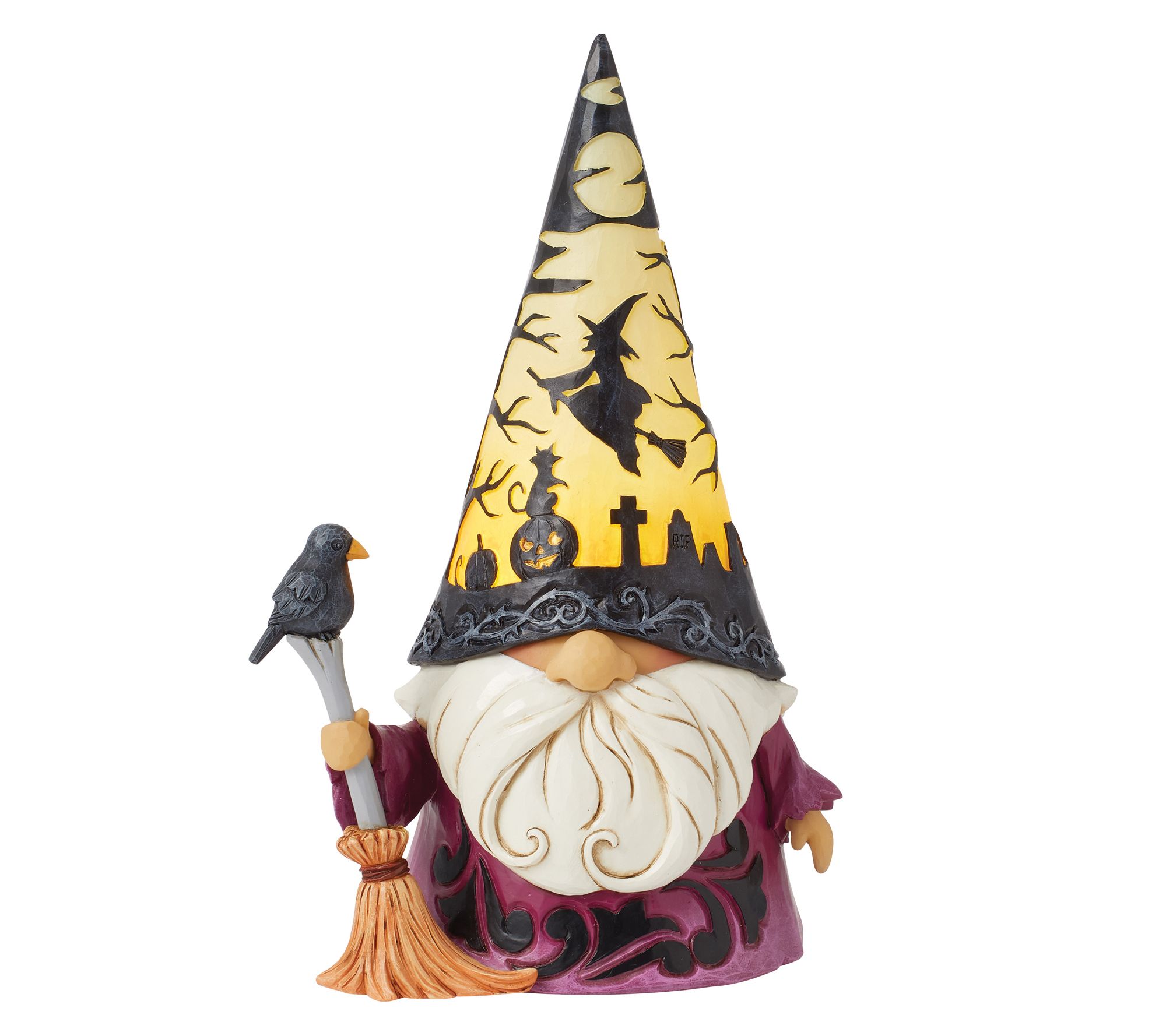 Jim Shore Heartwood Creek Wizard with LED SceneHat Figurine