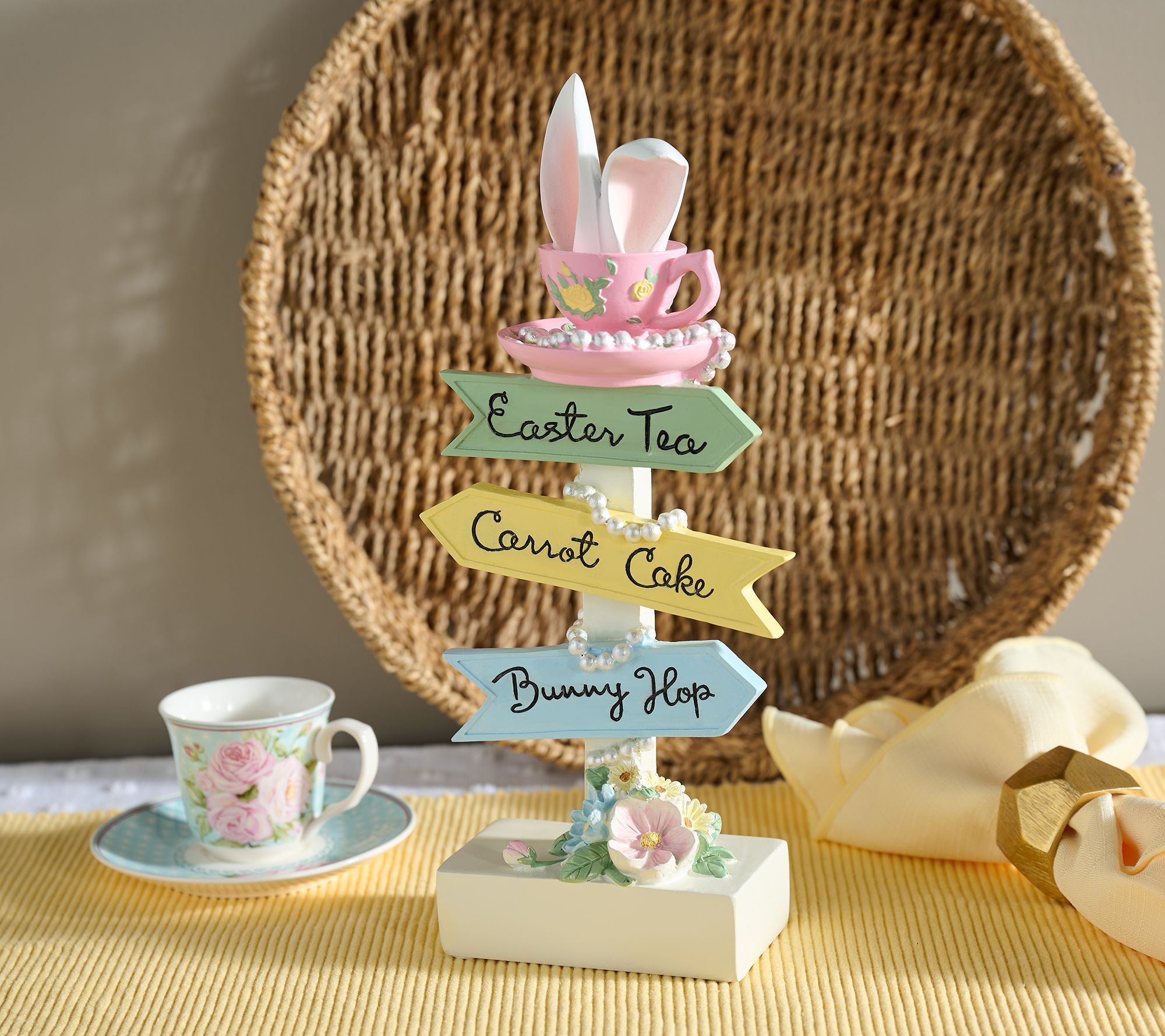 12" Easter Sign with Pearl Detail by Valerie