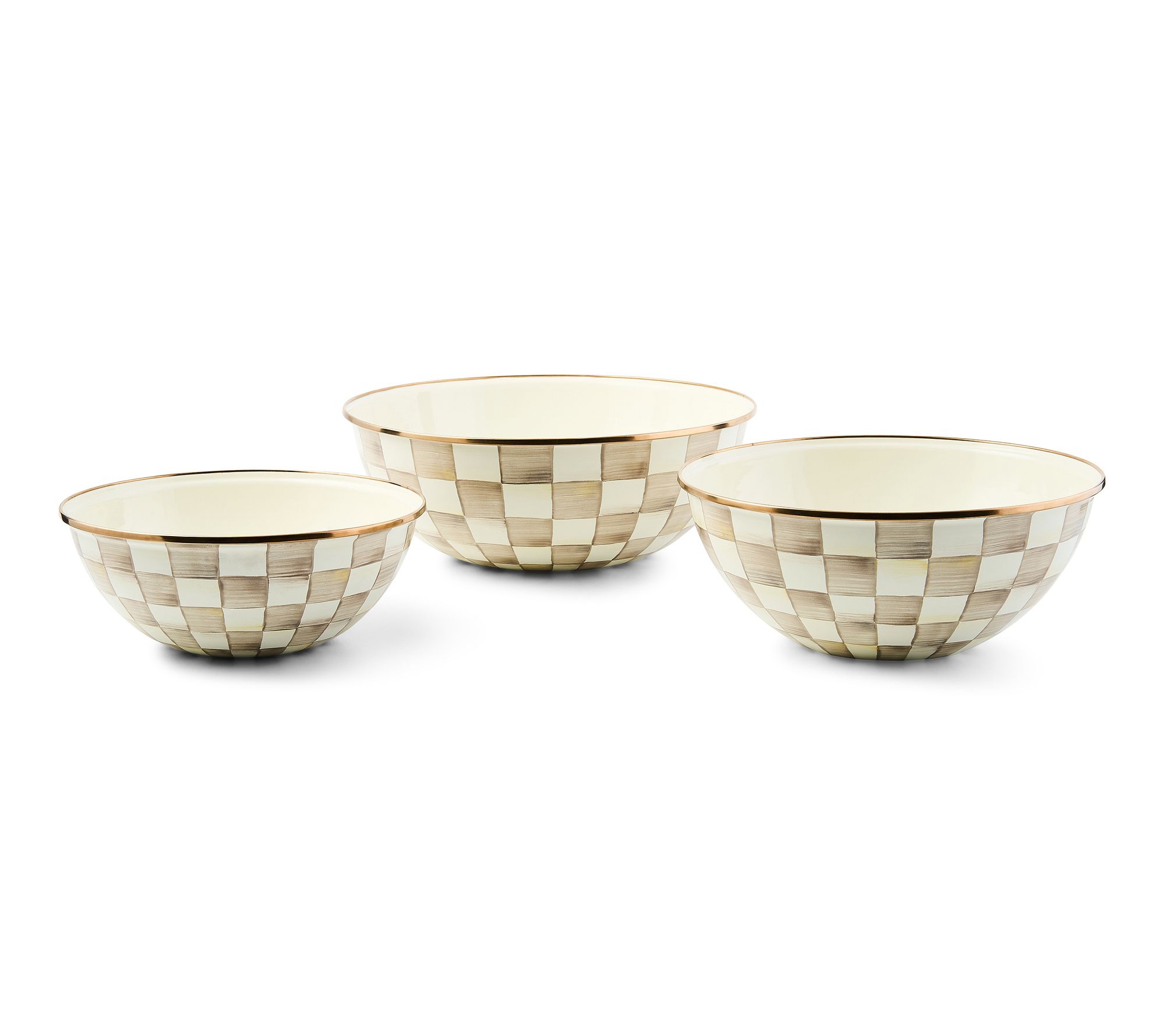 "As Is" MacKenzie- Childs Set of 3 Mixing Bowls