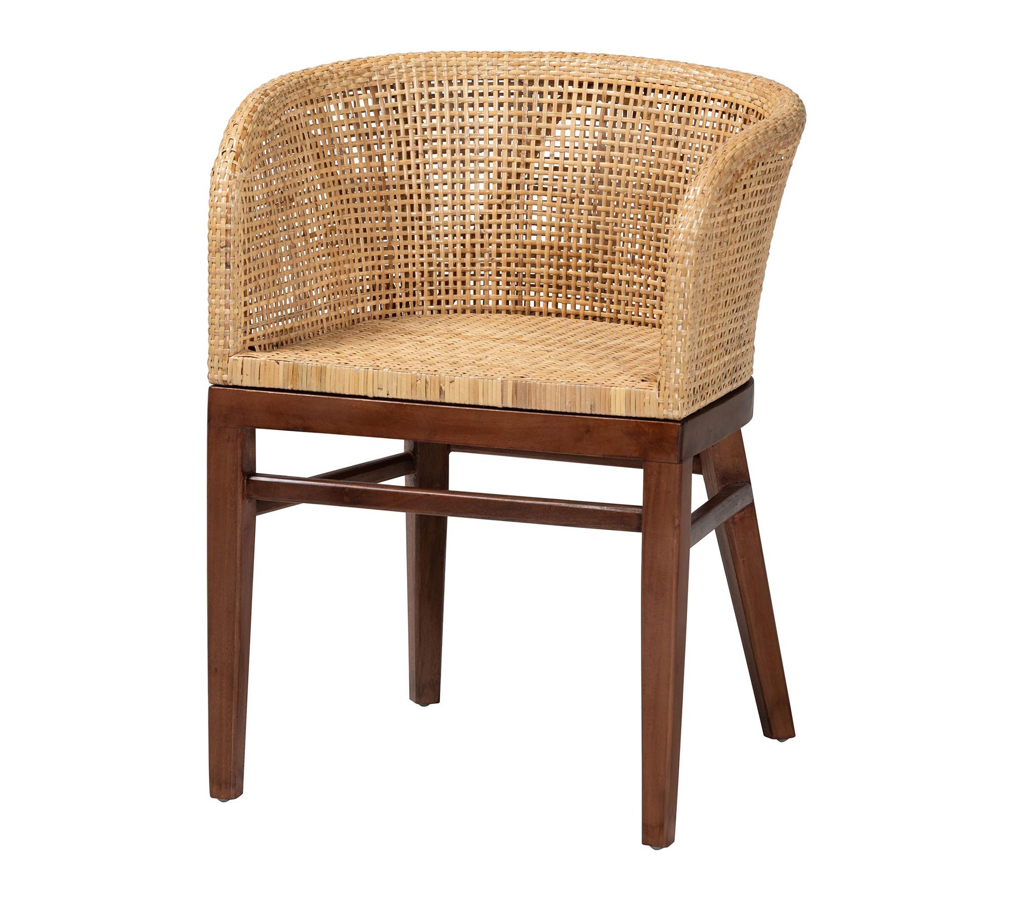 bali & pari Papua Natural Rattan and Wood Dining Chair