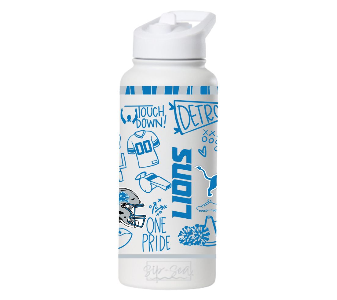 Memory Company 34oz NFL White Quencher Water Bottle Sketchpad