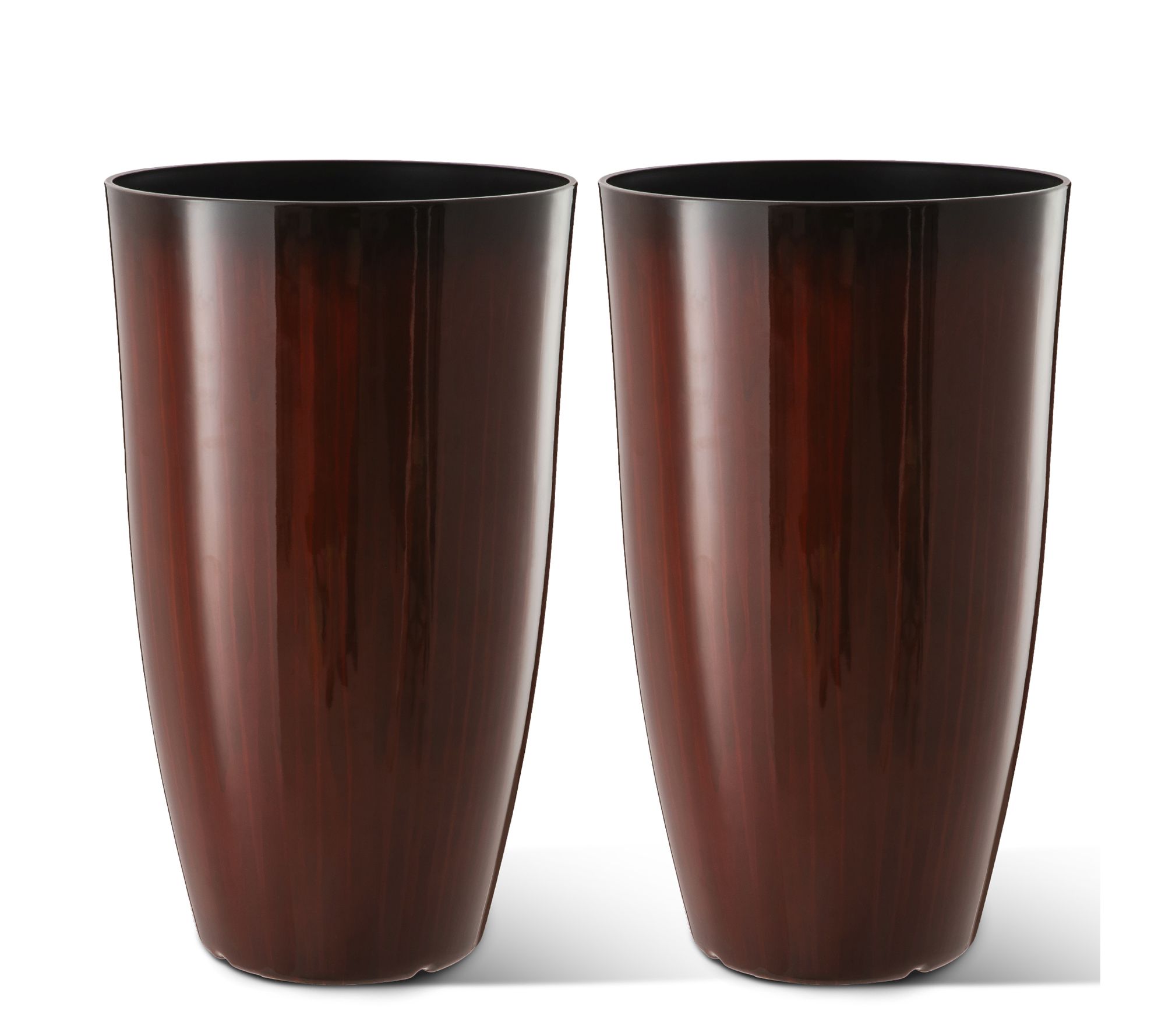 Glitzhome 23.5"H S/2 Oversized Gradient  Faux Ceramic Planter