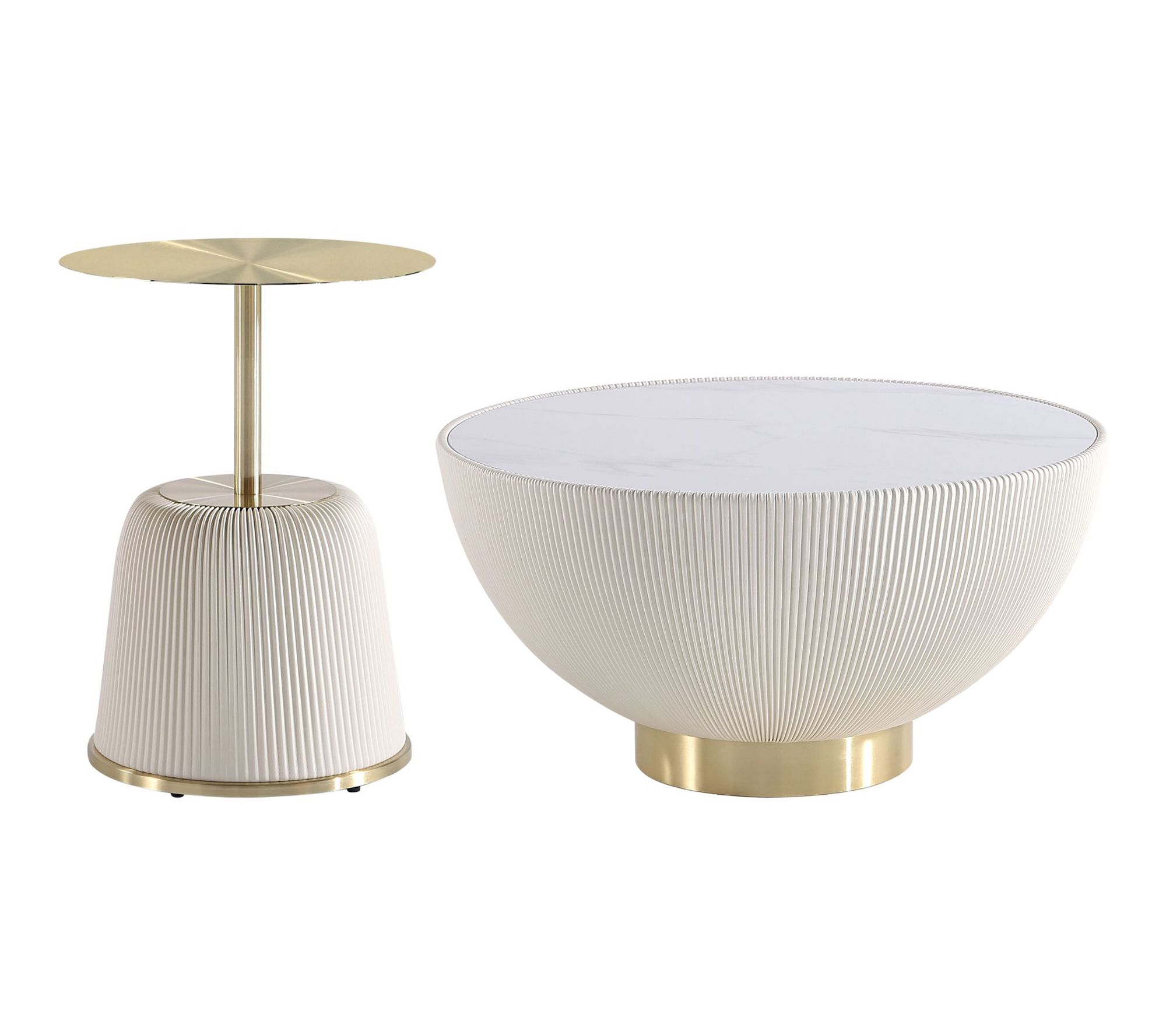 Manhattan Comfort 2-Piece Coffee Table & End Table Set 2.0