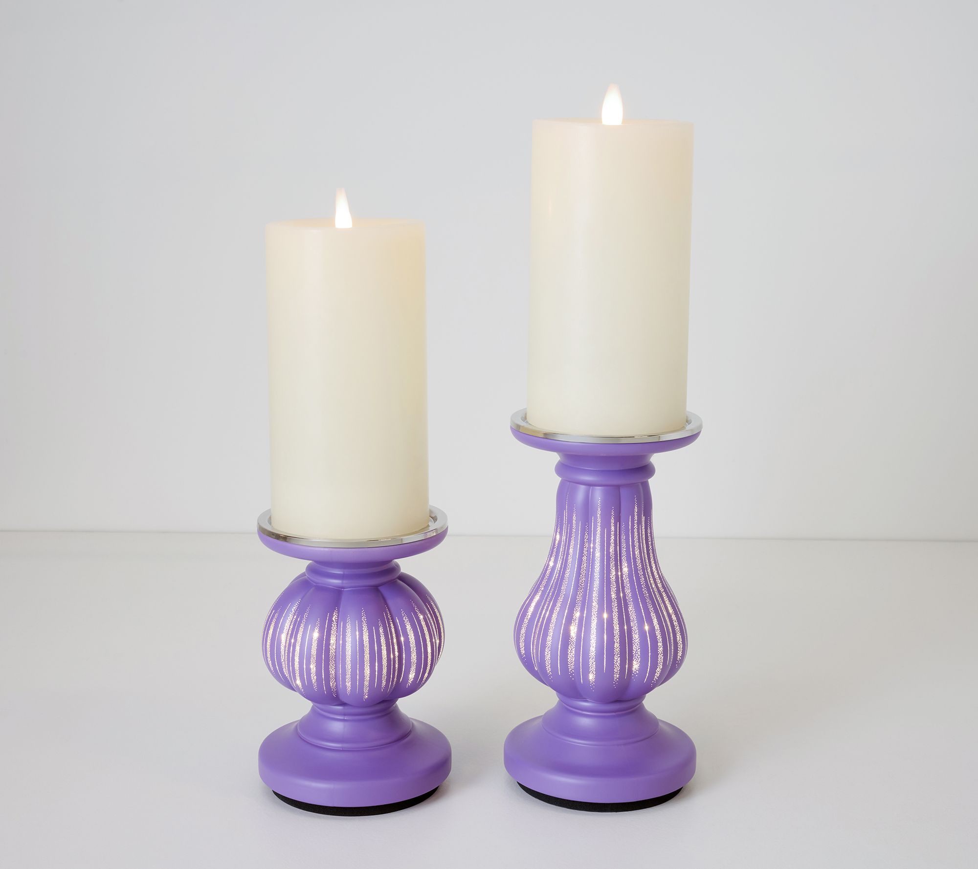  2-Piece Starry Night Pumpkin & Gourd Pedestals by Valerie