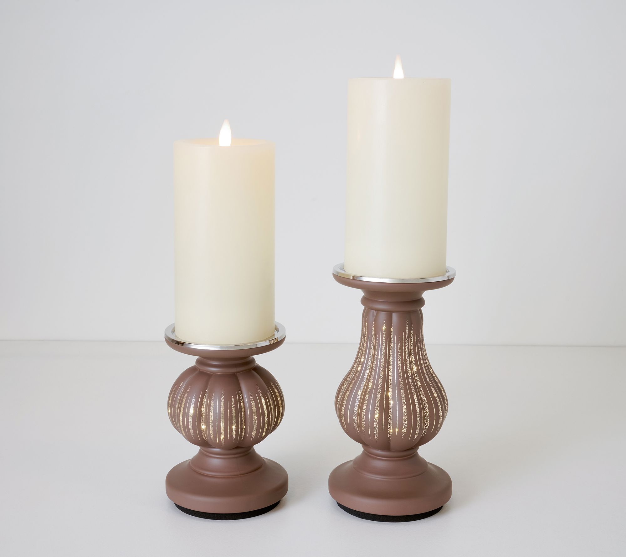 2-Piece Starry Night Pumpkin & Gourd Pedestals by Valerie