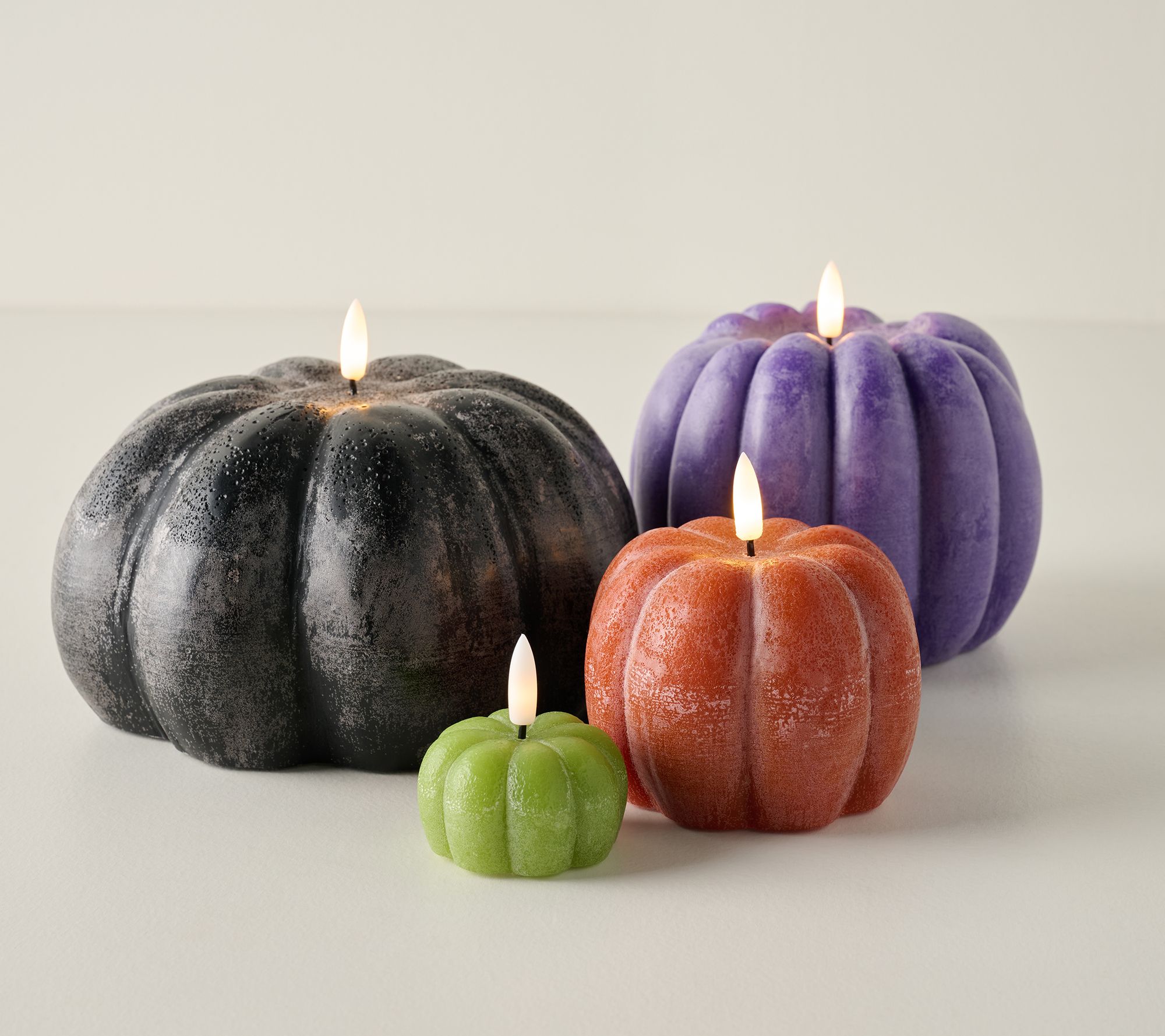 Home Reflections Set of 4 Flameless Pumpkins