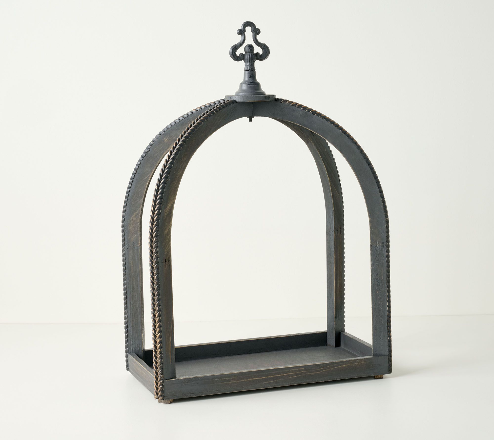 Open Concept Arched Wooden Lantern by Valerie
