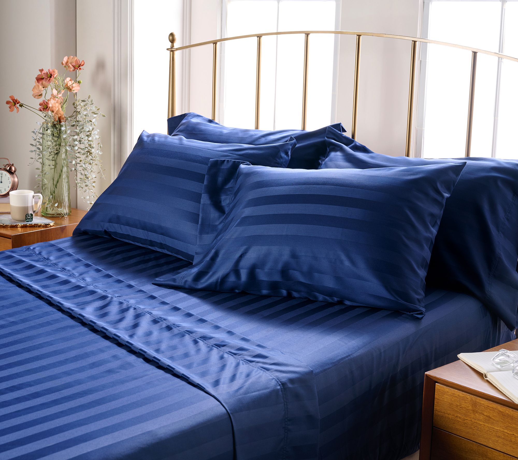 Northern Nights 500TC Wrinkle Defense Sheet Set w/ Extra Cases