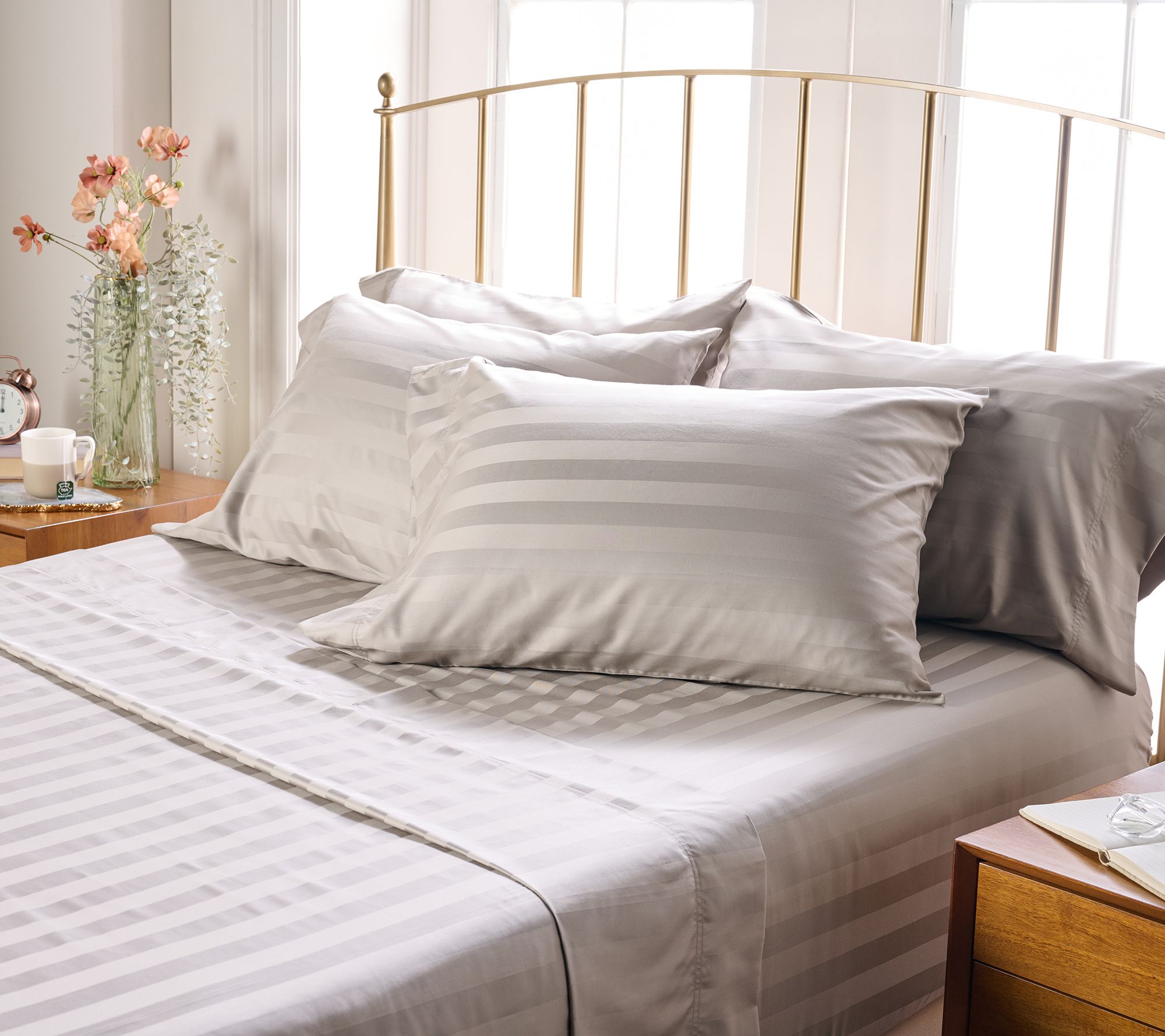 Northern Nights 500TC Wrinkle Defense Sheet Set w/ Extra Cases