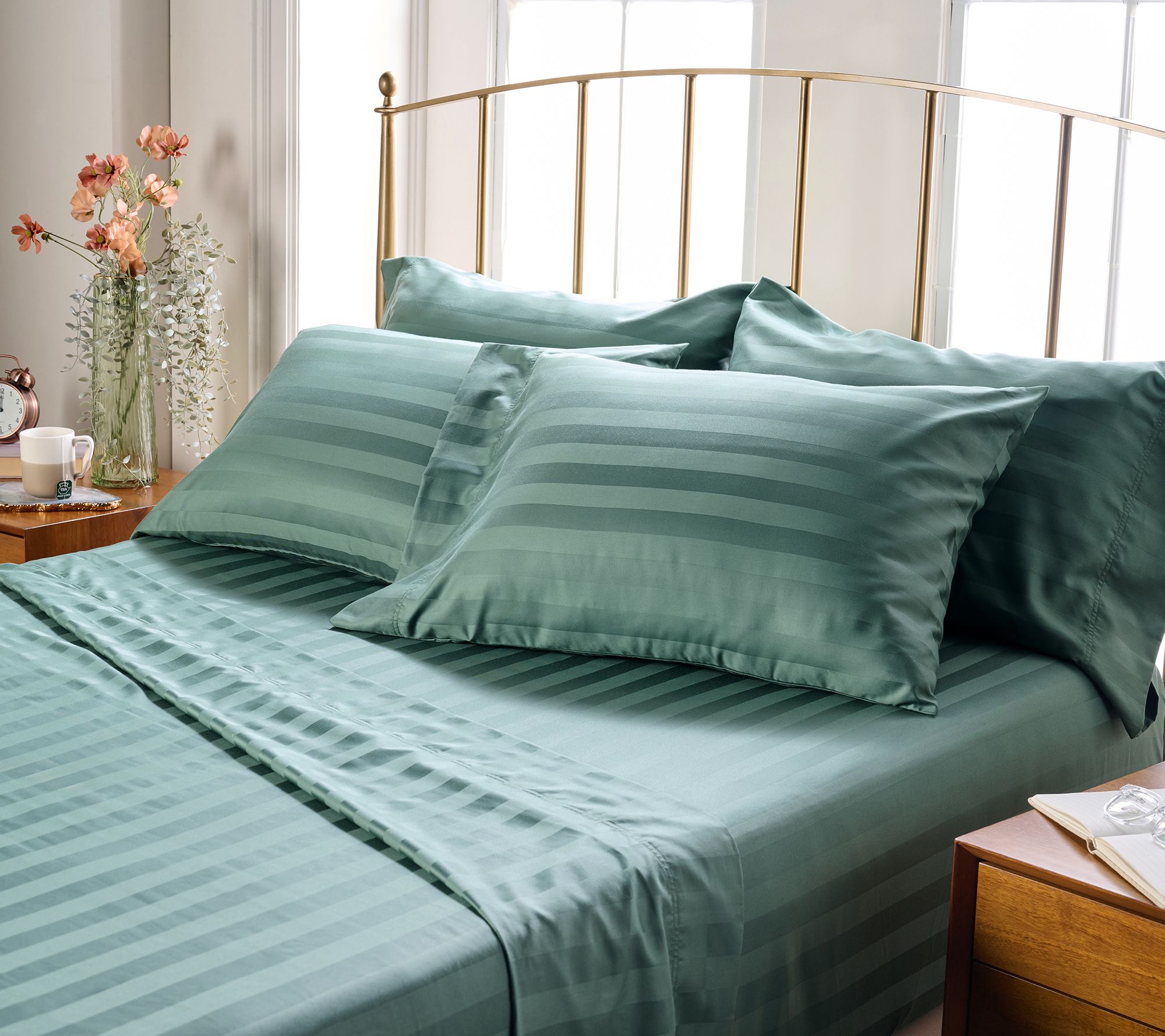 Northern Nights 500TC Wrinkle Defense Sheet Set w/ Extra Cases