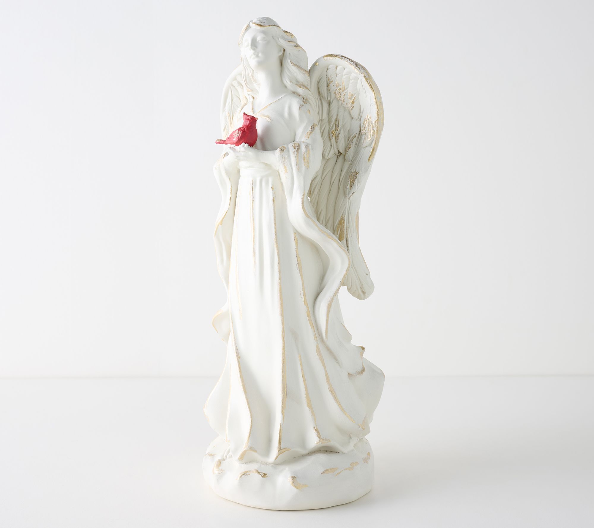 "As Is" 18" Indoor/Outdoor Angel with Cardinal by Kim Gravel