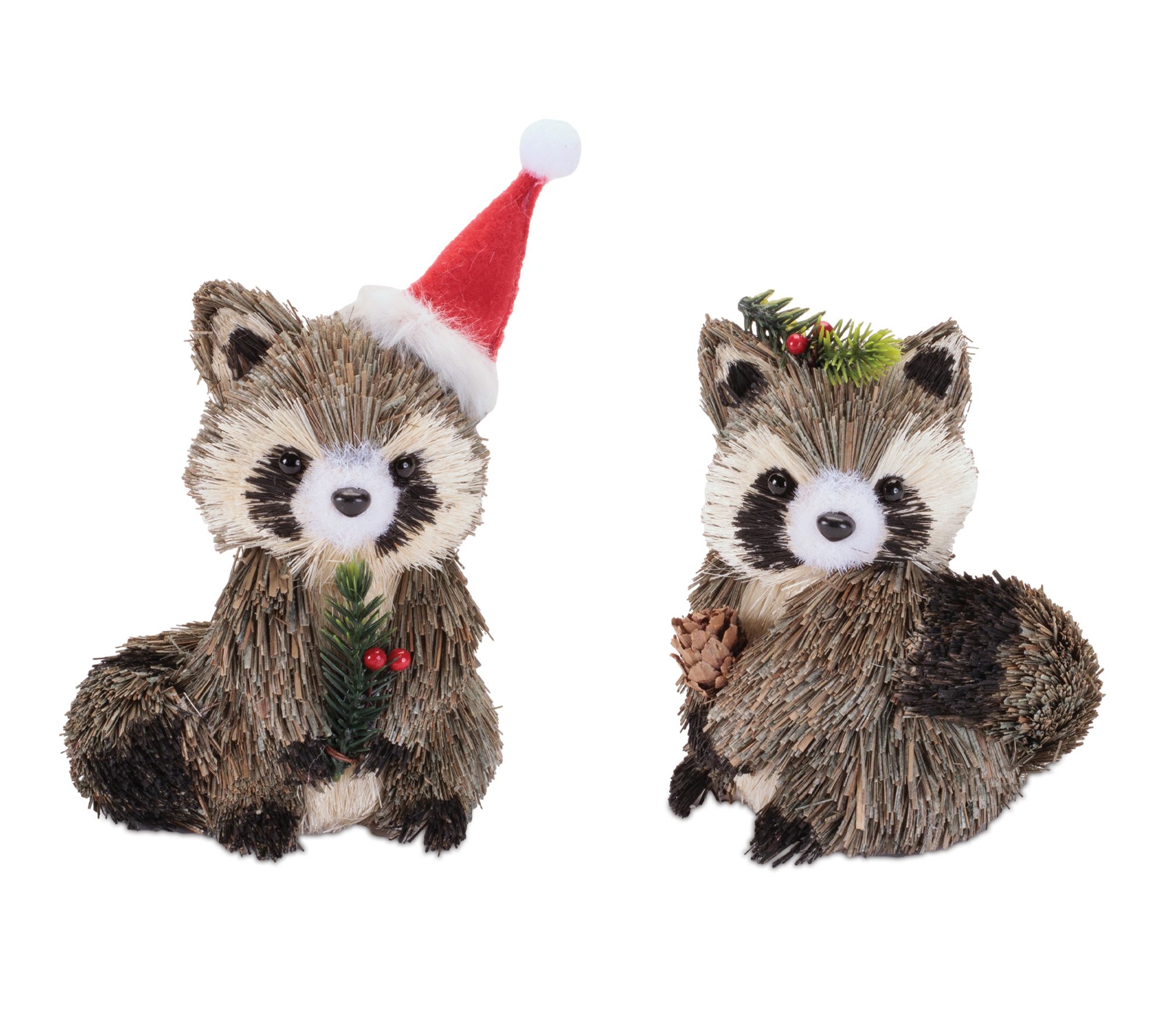 Melrose Holiday Raccoon Shelf Sitter (Set of 2)