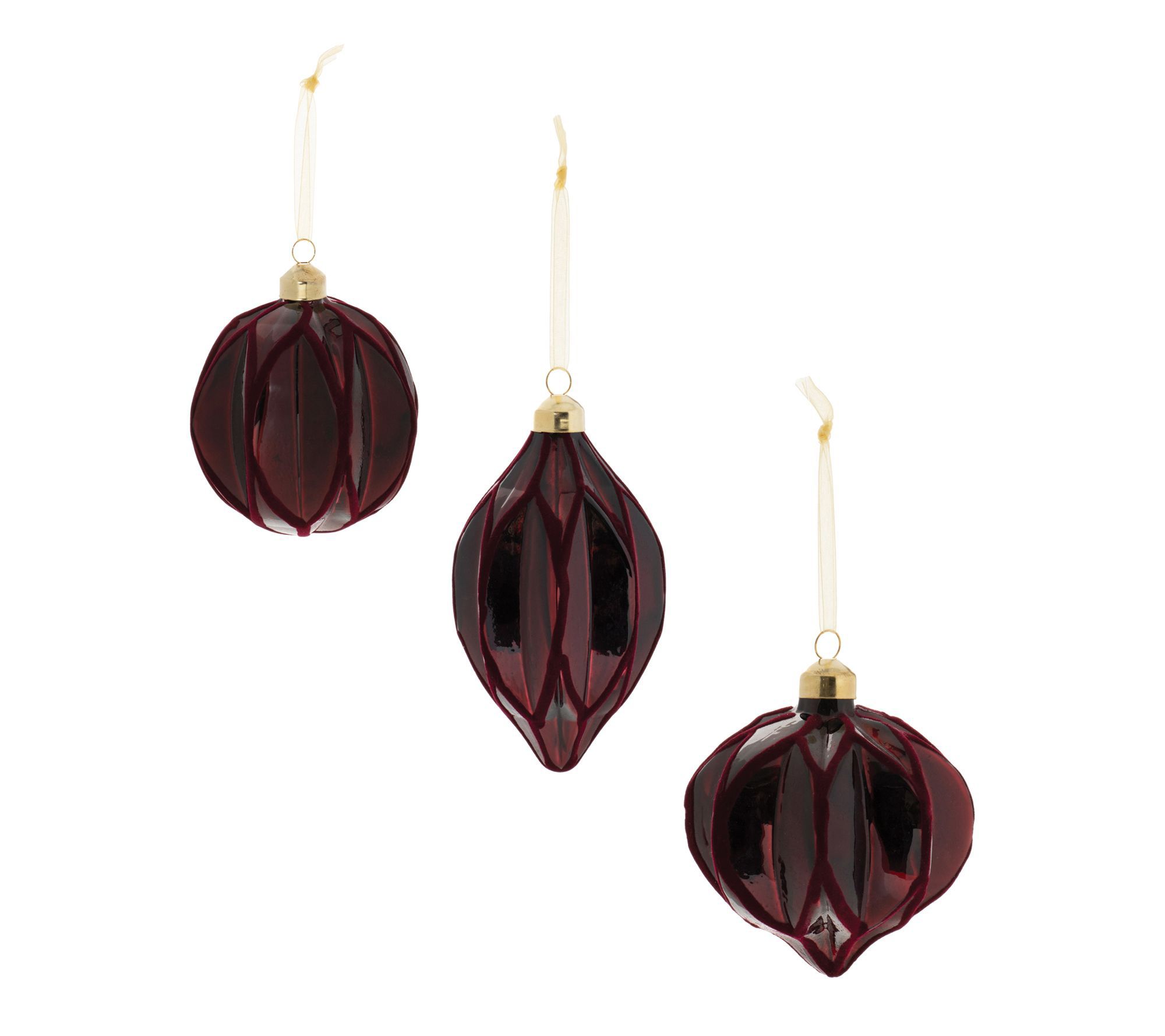 Melrose Velvet Glass Ornament (Set of 6)