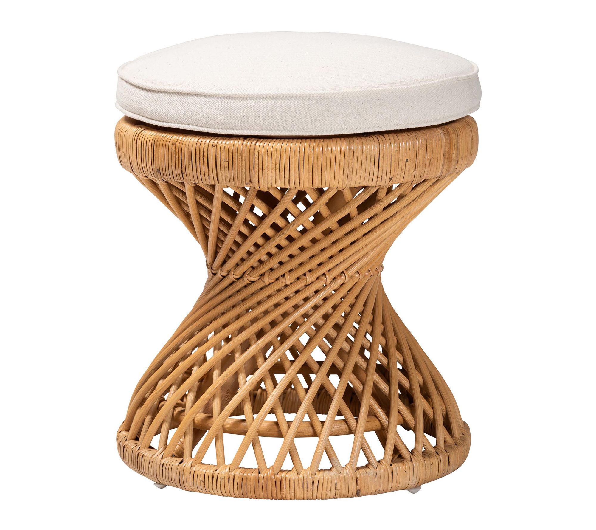 bali & pari Borneo Light Honey Rattan Footstool