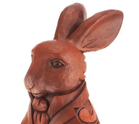 Jim Shore Heartwood Creek 3rd Annual Chocolate Bunny Figurine - QVC.com