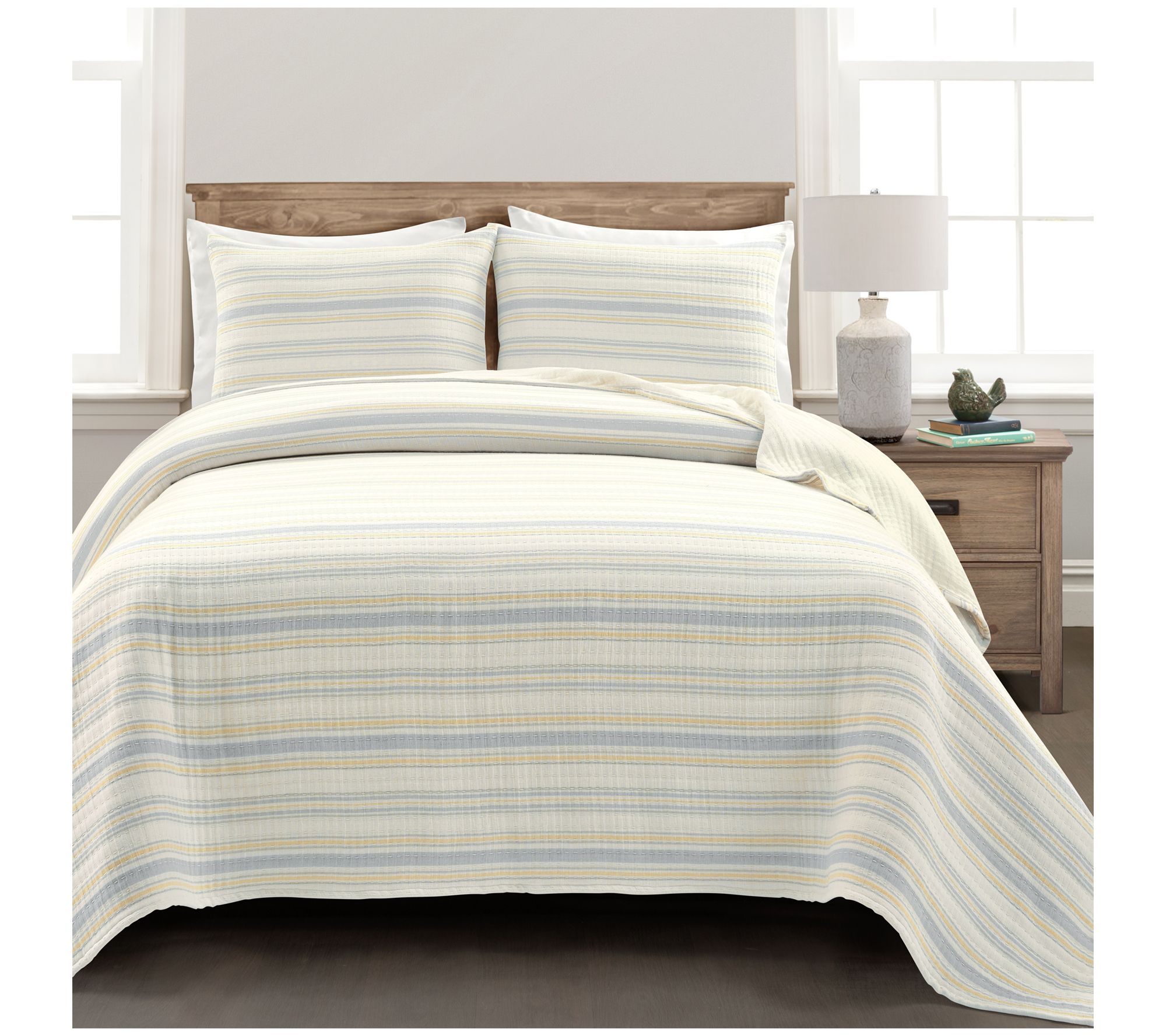 Solange Stripe Pick Stitch Kantha Yarn Dyed Cotton Woven KG Qt