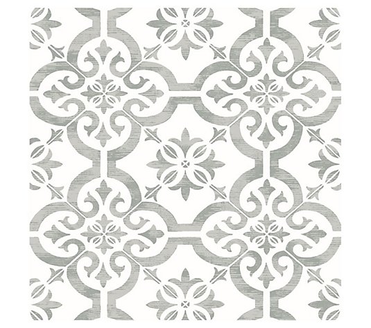 Seabrook Designs Encaustic Faux Tile Unpasted W allpaper
