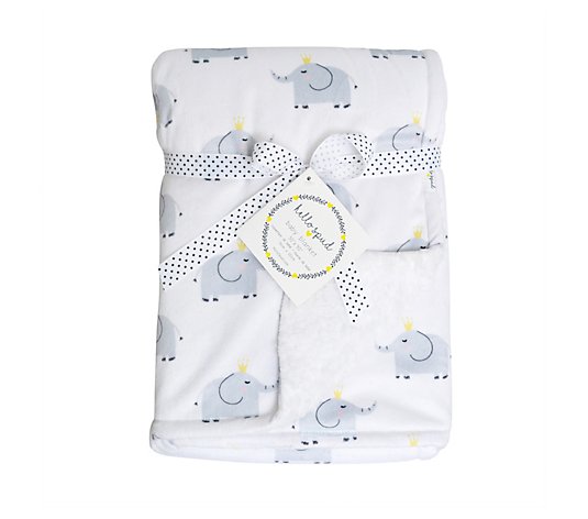 Hello Spud Elephant Plush Baby Blanket