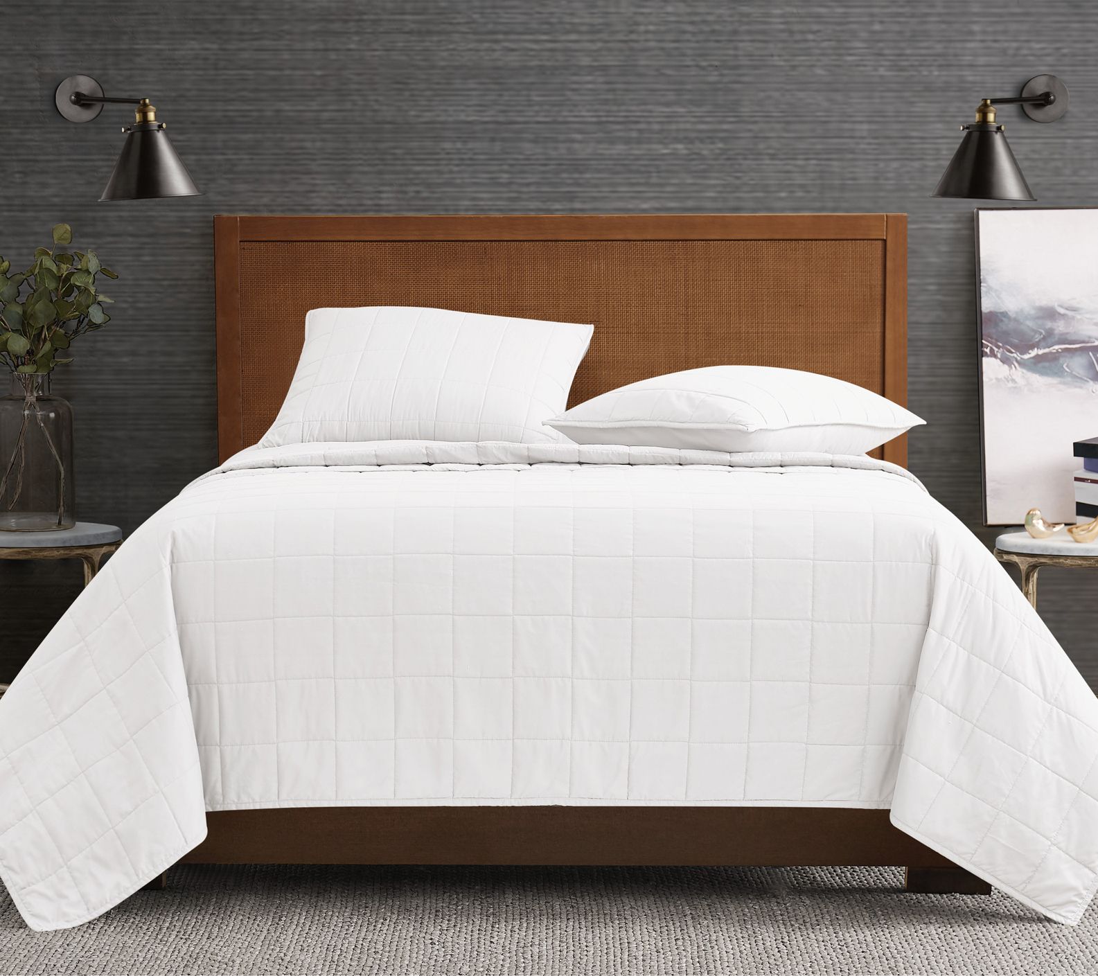 London Fog Garment Wash Solid Twin/Twin XL 2-Piece Quilt Set