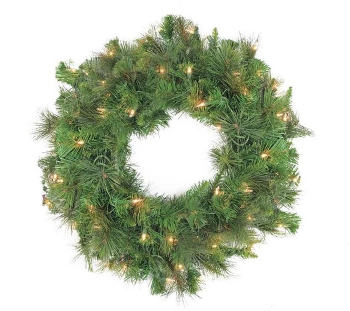 Northlight Prelit Mixed Foliage Wreath