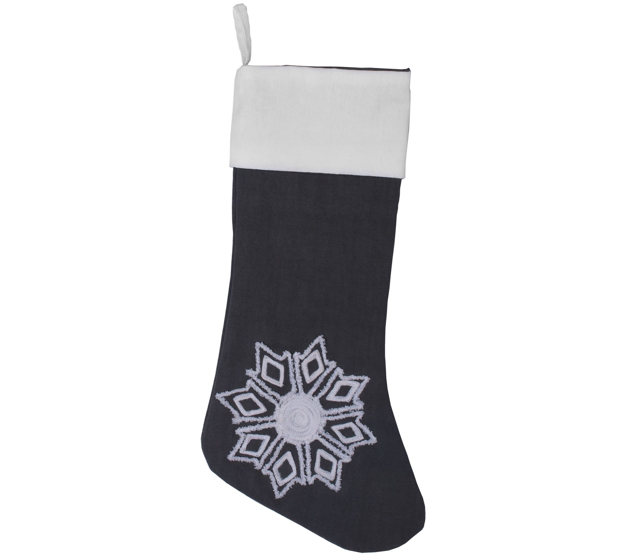 8" x 19" Winter Snowflake Stocking by Vickerman