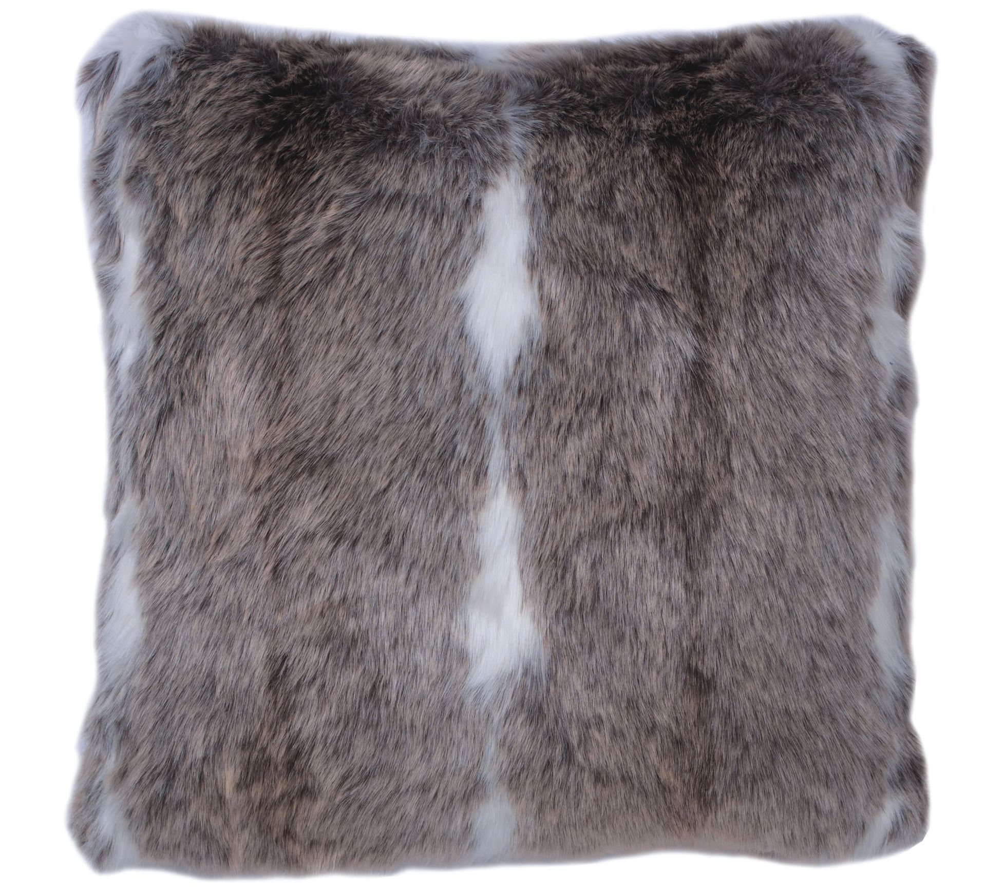 at Home Luca White Faux Fur Throw Pillow, 18