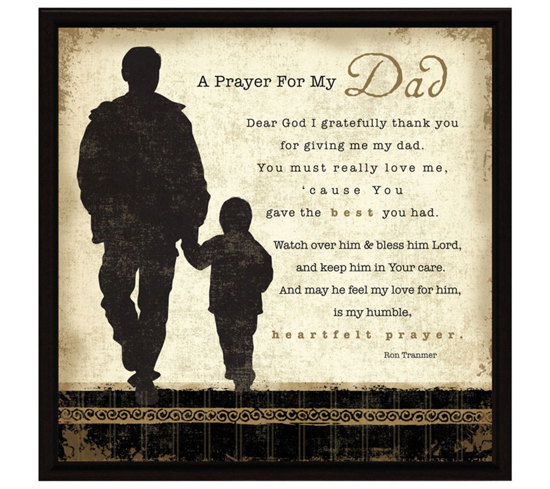 Dexsa Prayer-My Dad Wood Frame Plaque with Easel