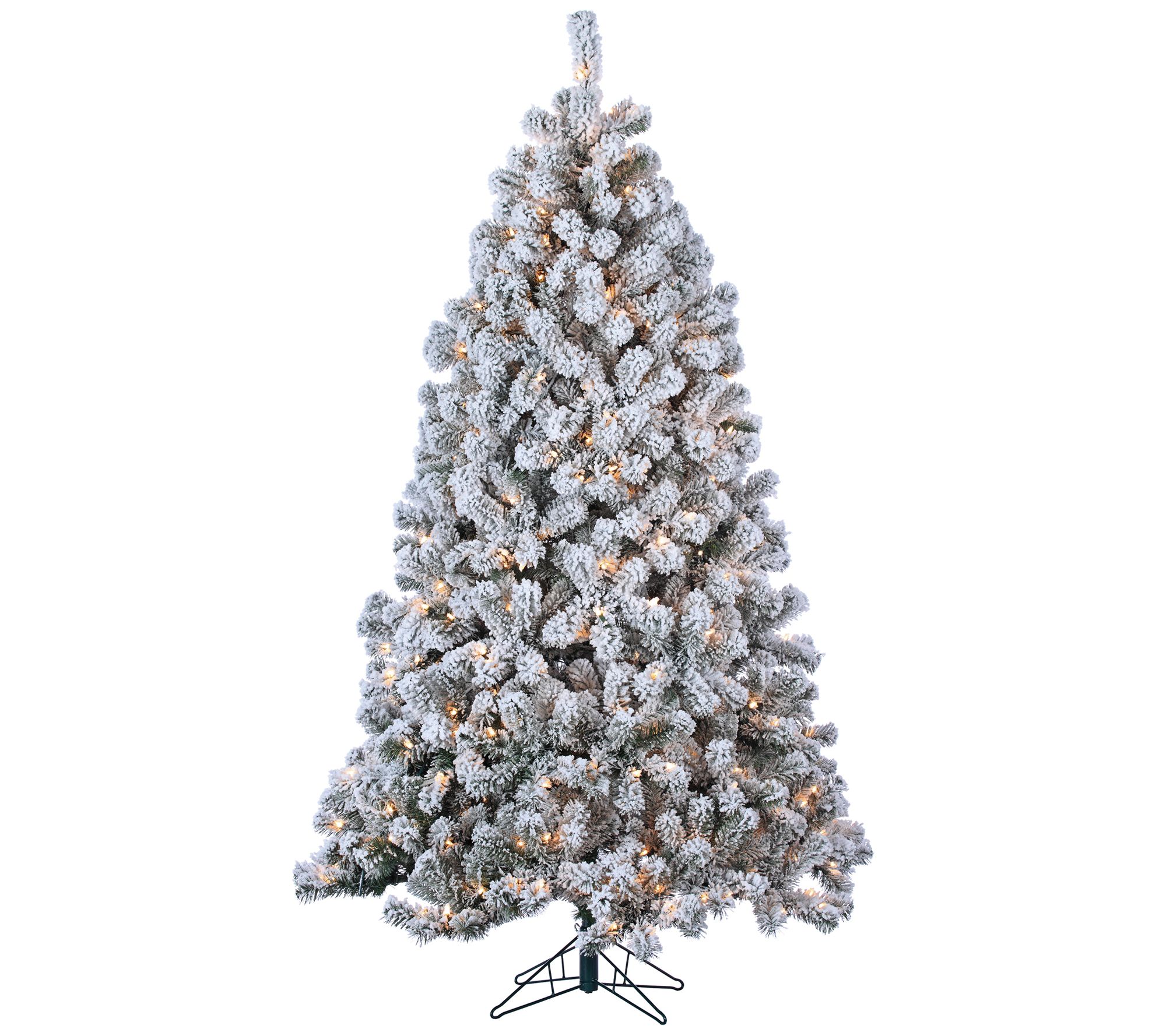 7' Pre-Lit Flocked Montana Pine with 500 Clearghts