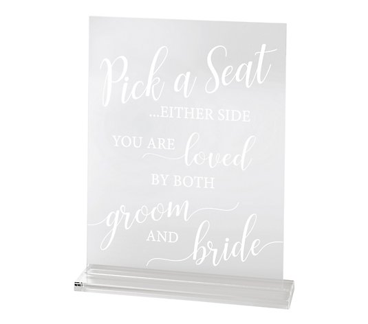 Lillian Rose Clear Acrylic Wedding Seating Sign