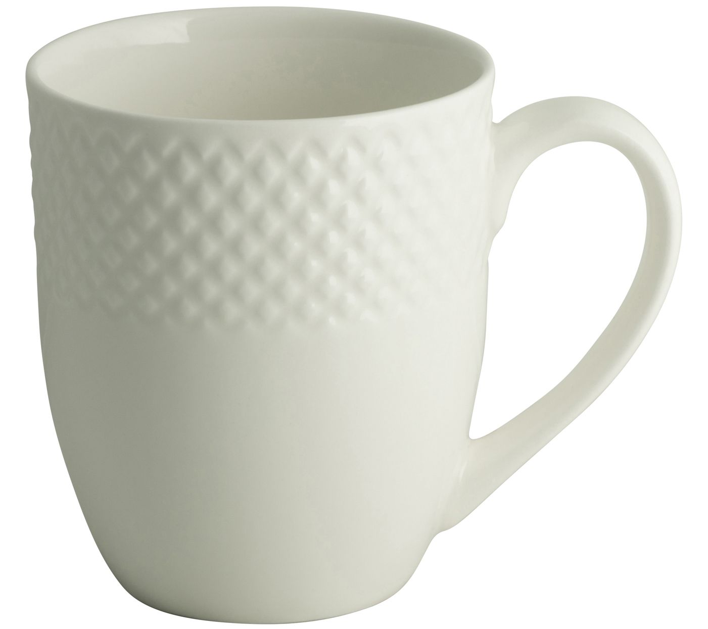 10 Strawberry Street Basket Weave Set of 12 Coffee Mugs