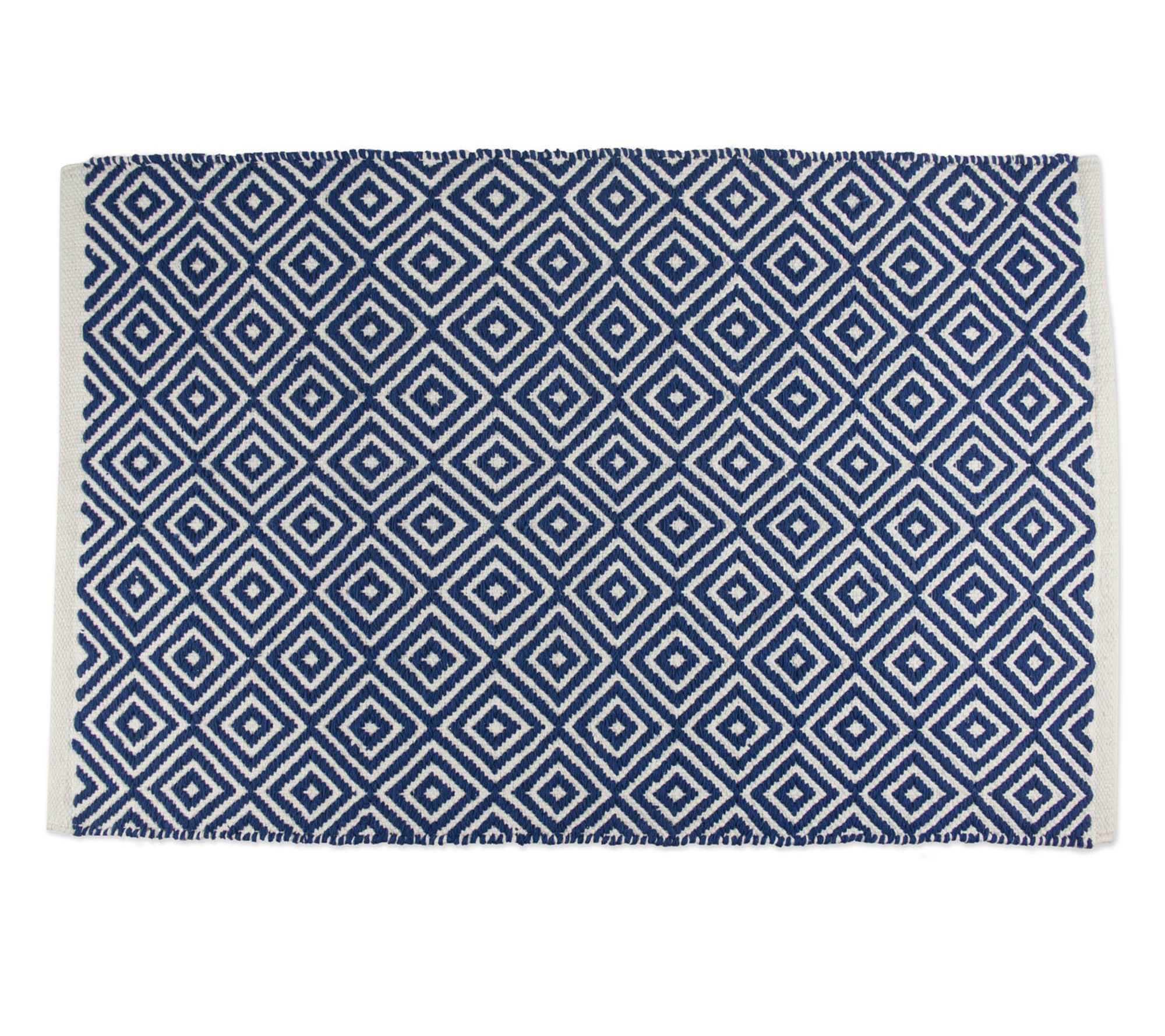 Design Imports Diamond Recycled Yarn Rug 2'x3'