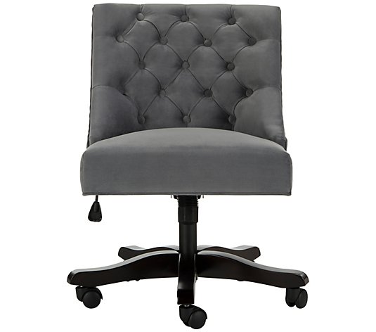 Soho Grey Tufted Swivel Desk Chair by Safavieh