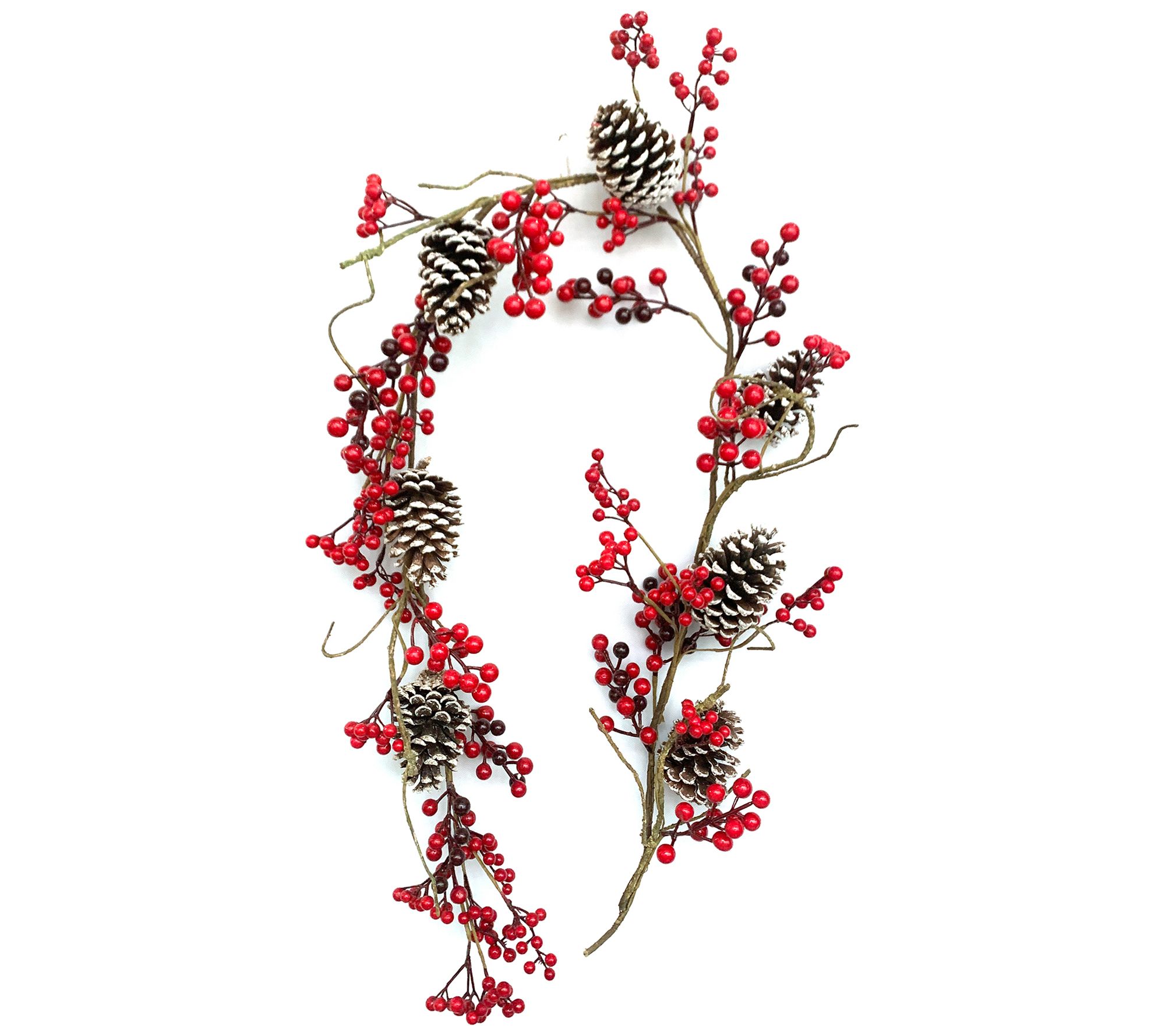 Brite Star 5' Berry and Pinecone Garland - QVC.com