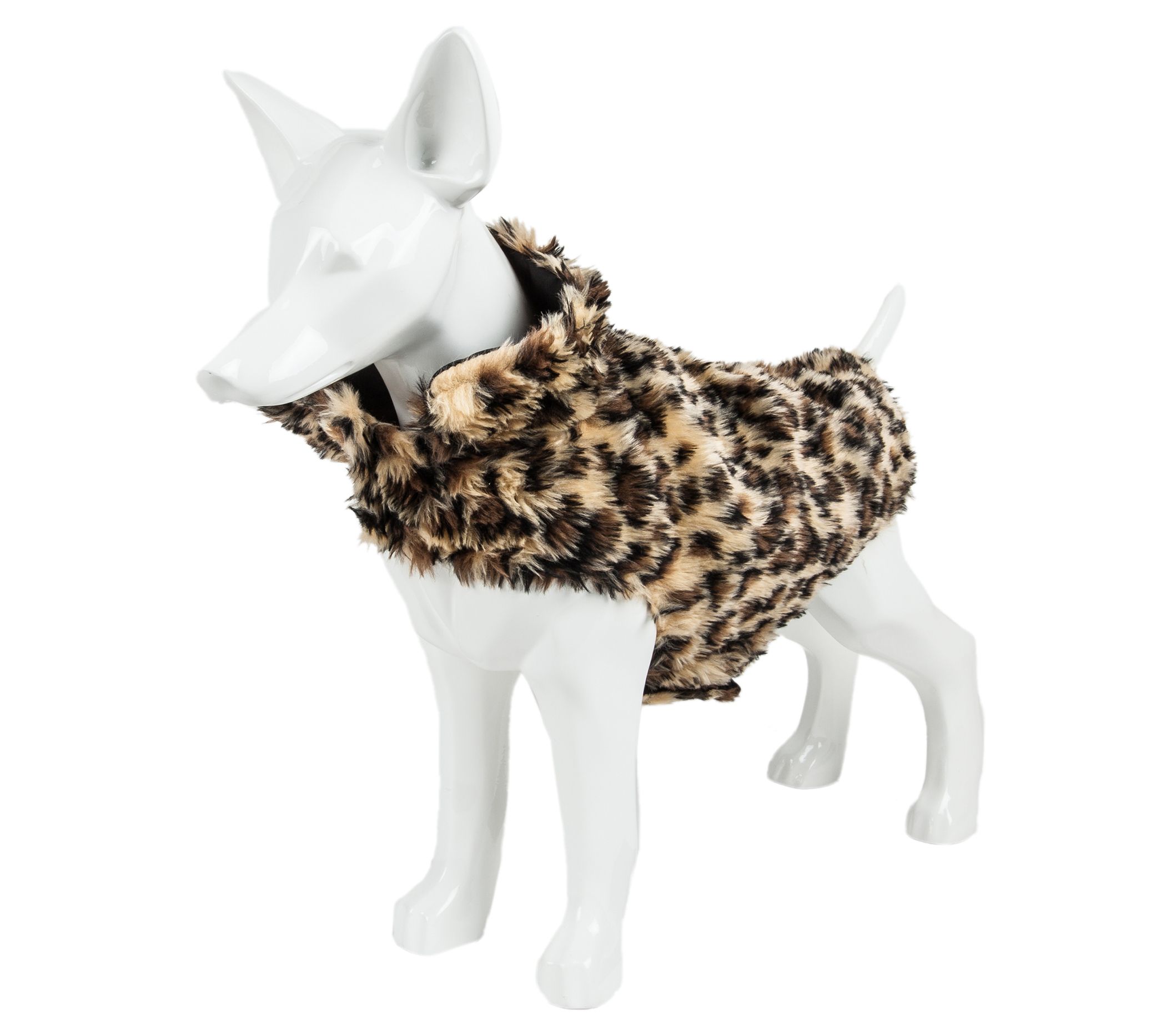Pet Life Luxe 'Poocheetah' Cheetah Pattern Furog Coat Jacket