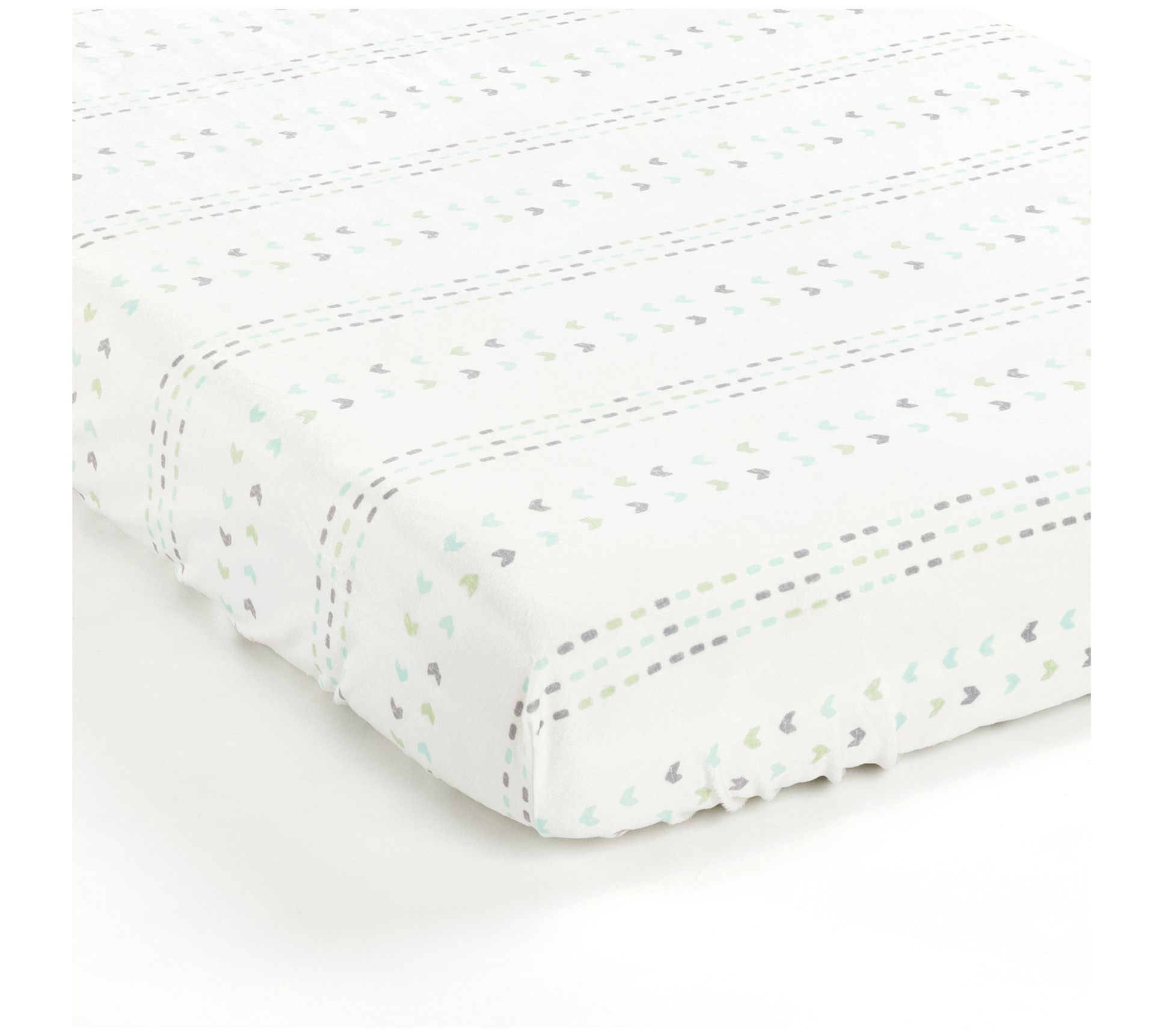 Hygge Sloth Geo Fitted Crib Sheet by Lush Decor