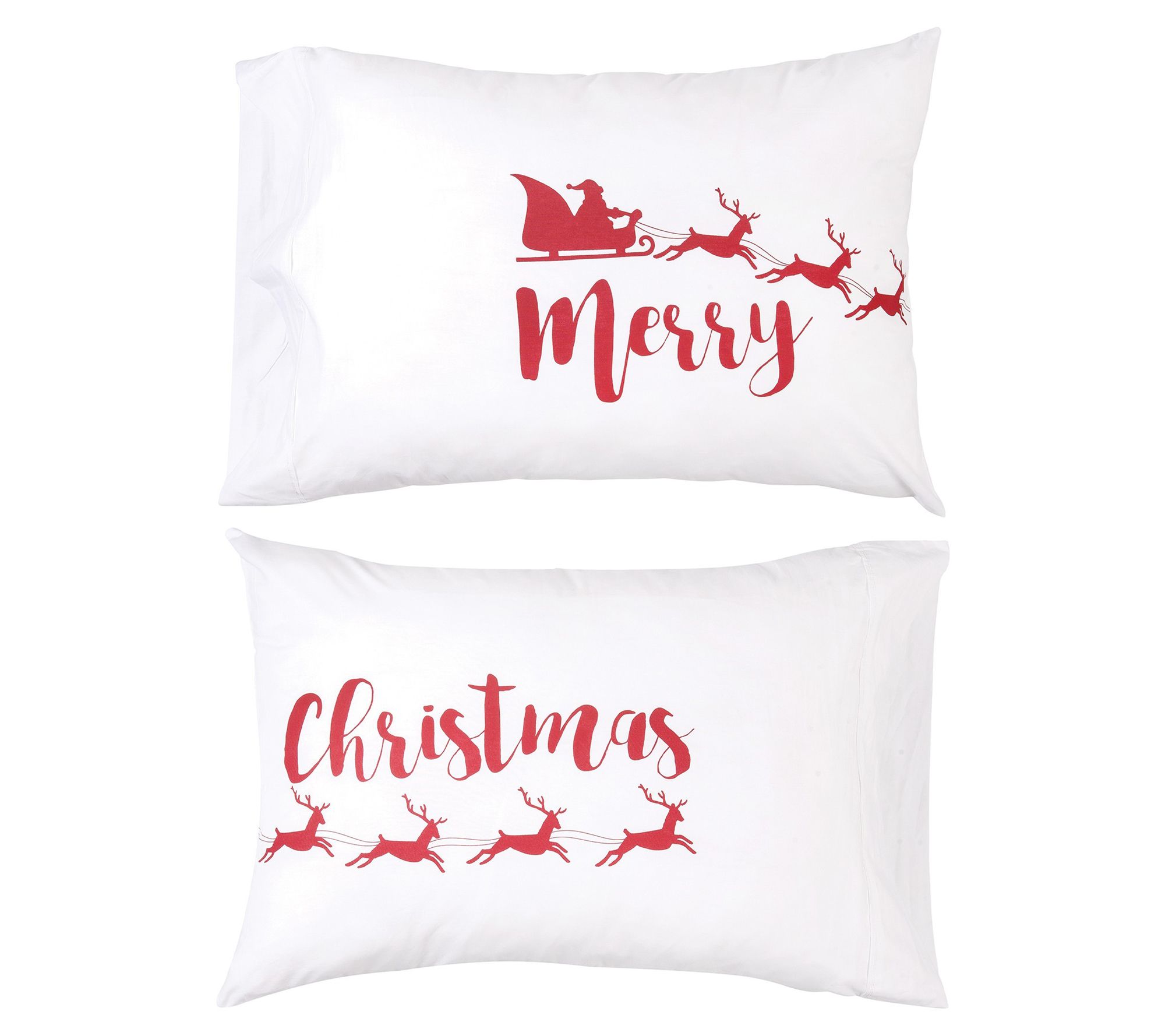 C&F Home 20" x 30" Merry Christmas Pillowcase S et