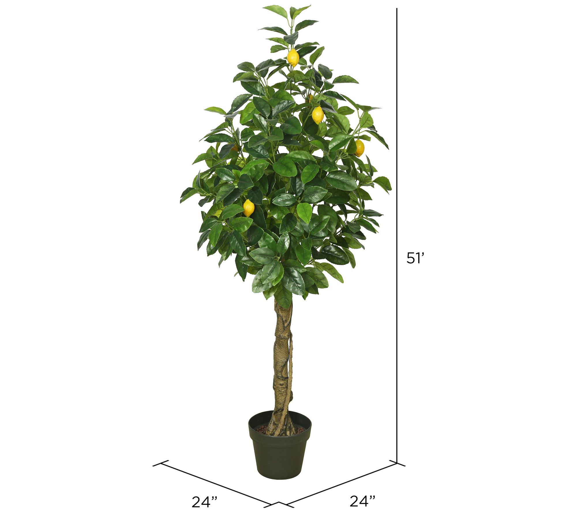 Vickerman 51" Artificial Real Touch Lemon Tree