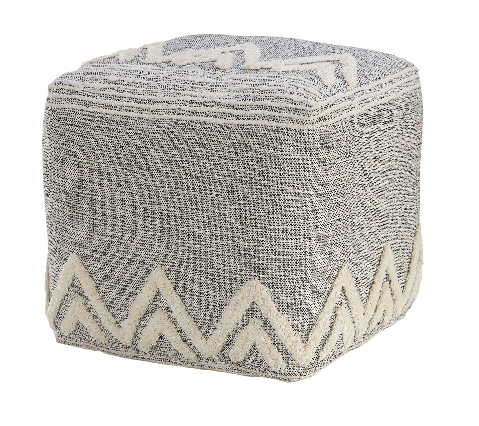 Ox Bay Tufted Mountains Pouf Ottoman