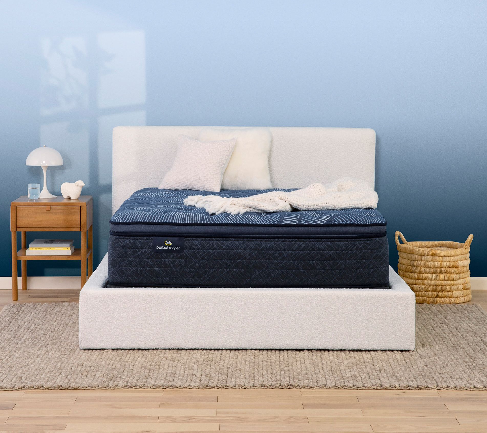 Serta Perfect Sleeper Cobalt Calm 15" Pillow To p Mattress-Twi