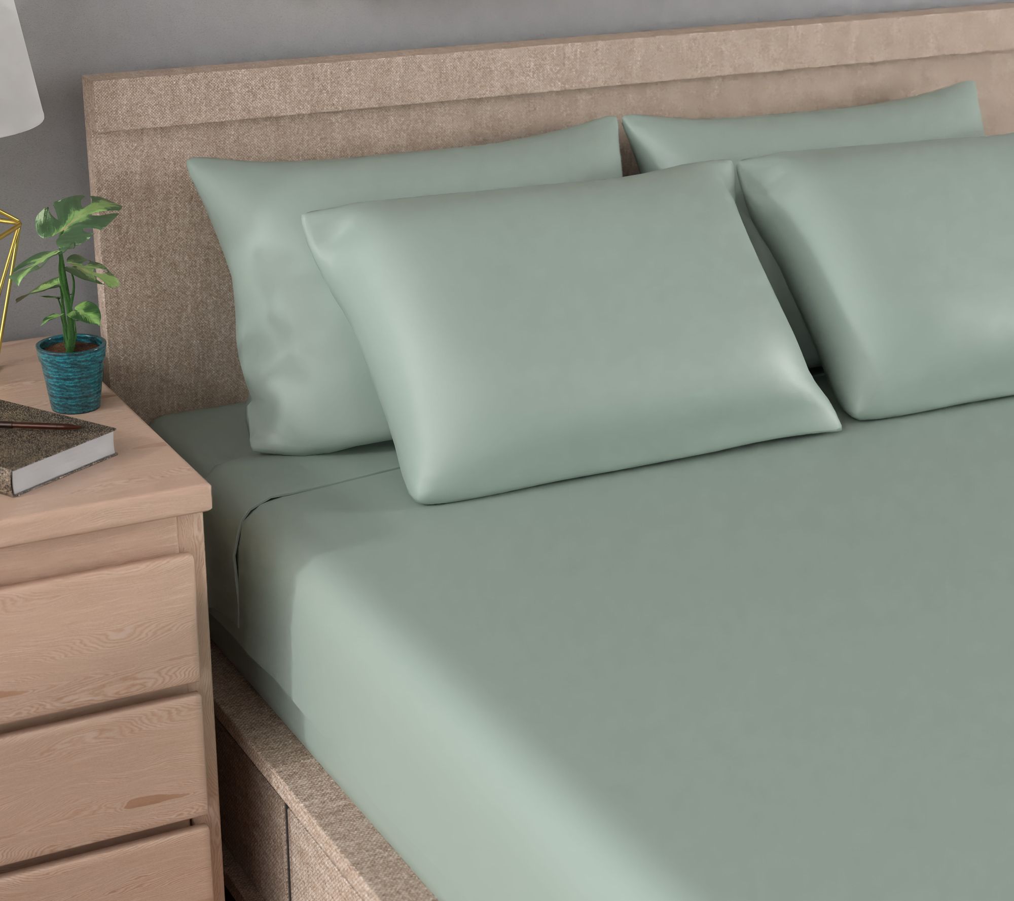 Home Reflections Double Brushed Sheet Set w/ Extra Cases