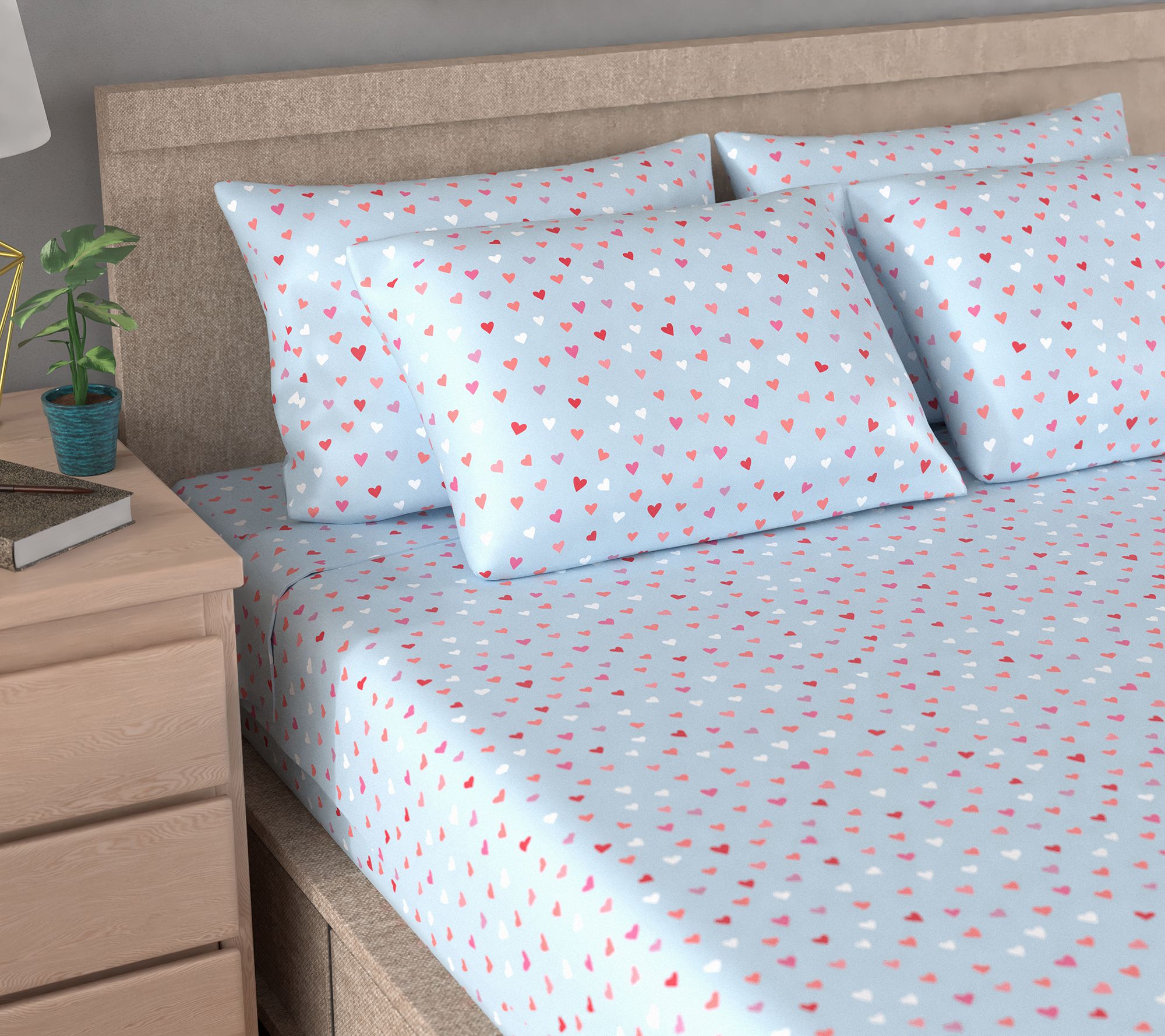 Home Reflections Double Brushed Sheet Set w/ Extra Cases