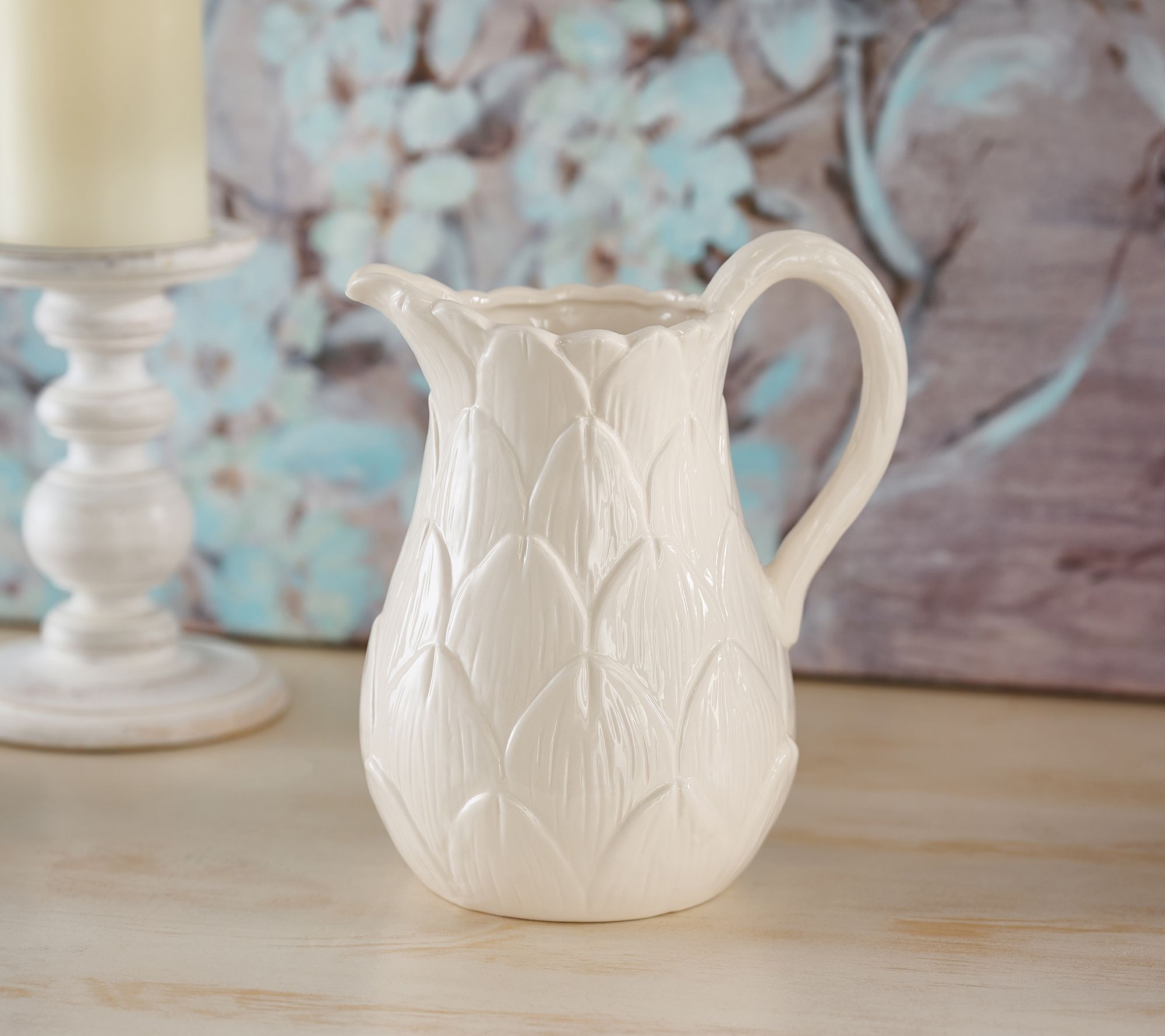 Cozy Cottage by Liz Marie Asparagus Ceramic Pitcher