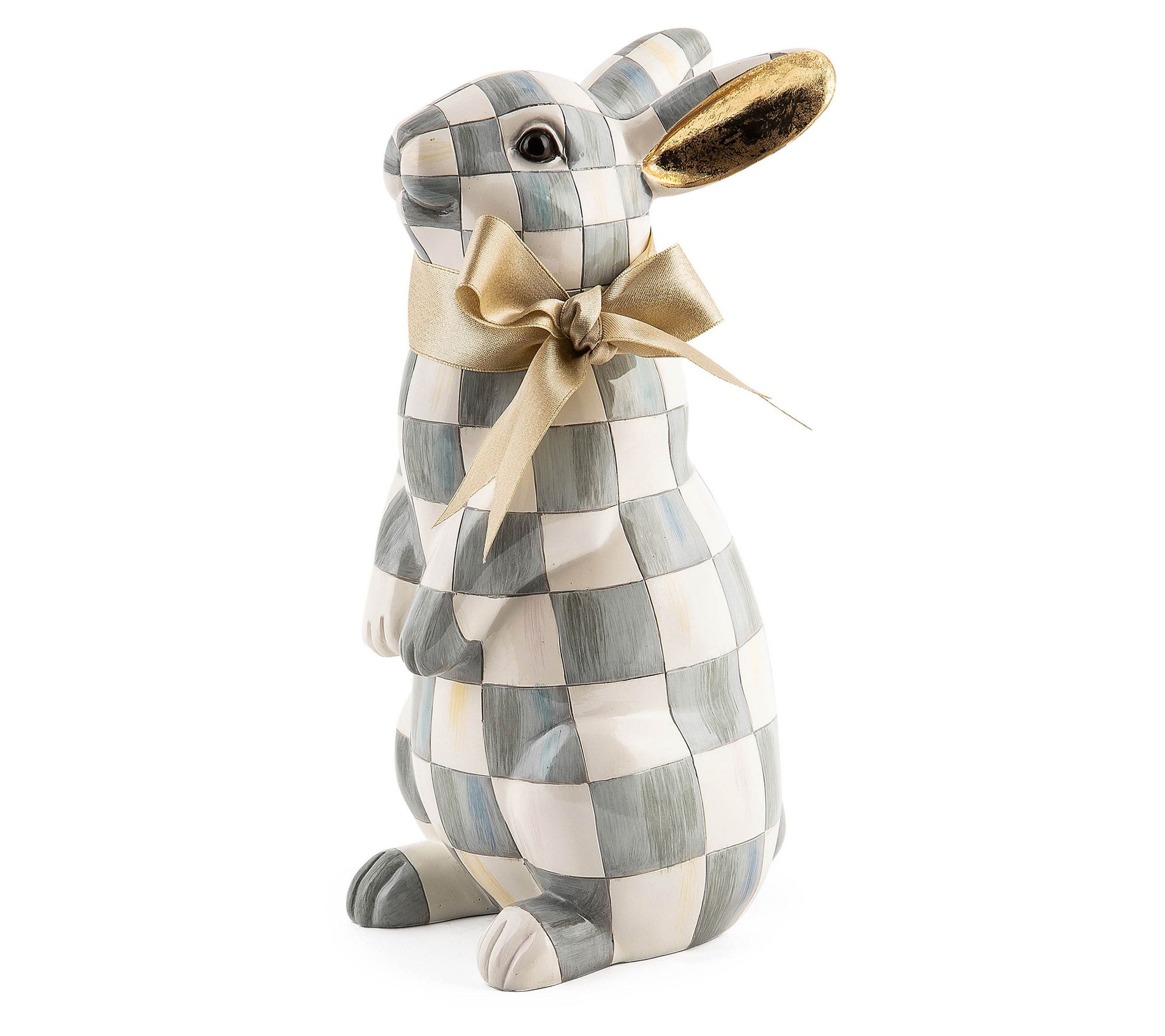 MacKenzieChilds Sterling Check Standing Bunny