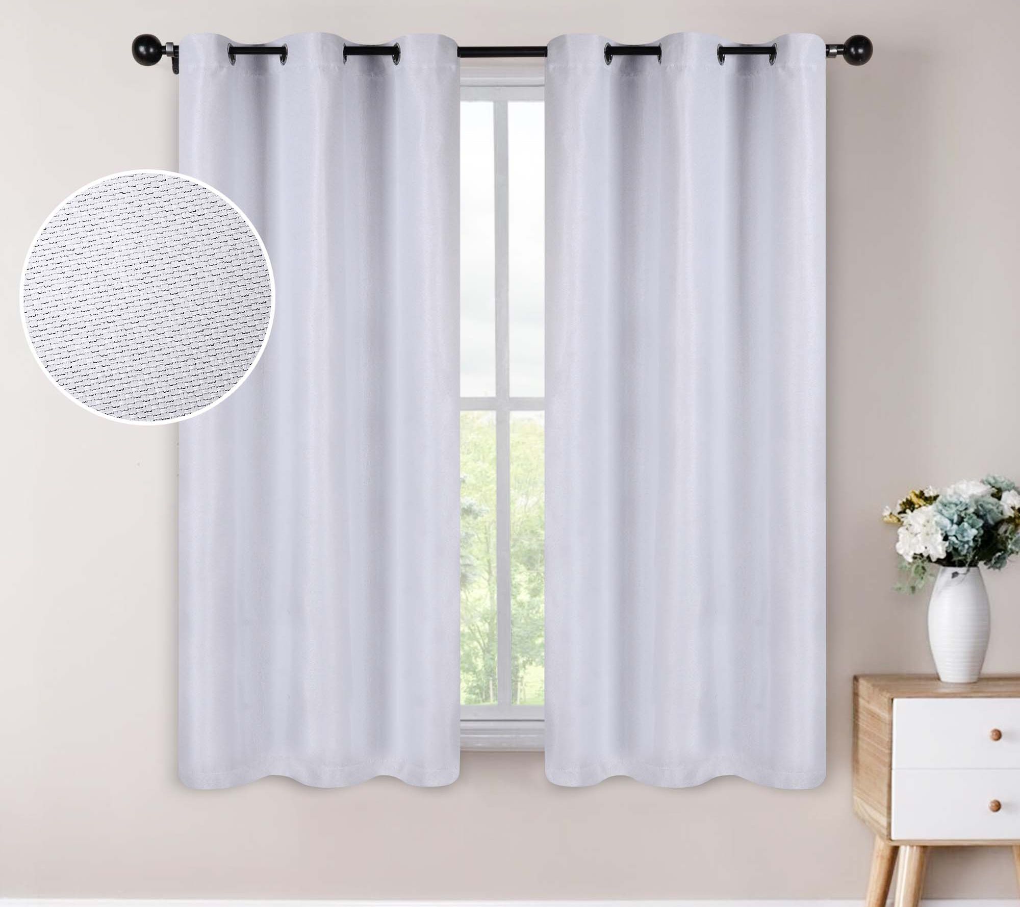 Superior Jaxon Textured Blackout Curtain S/2 Panels, 42X63