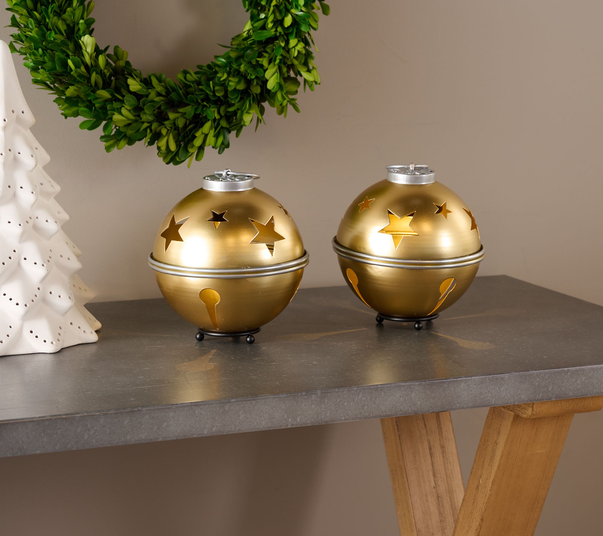 Set of 2 Indoor/Outdoor 6" Jingle "Belles" by Kim Gravel