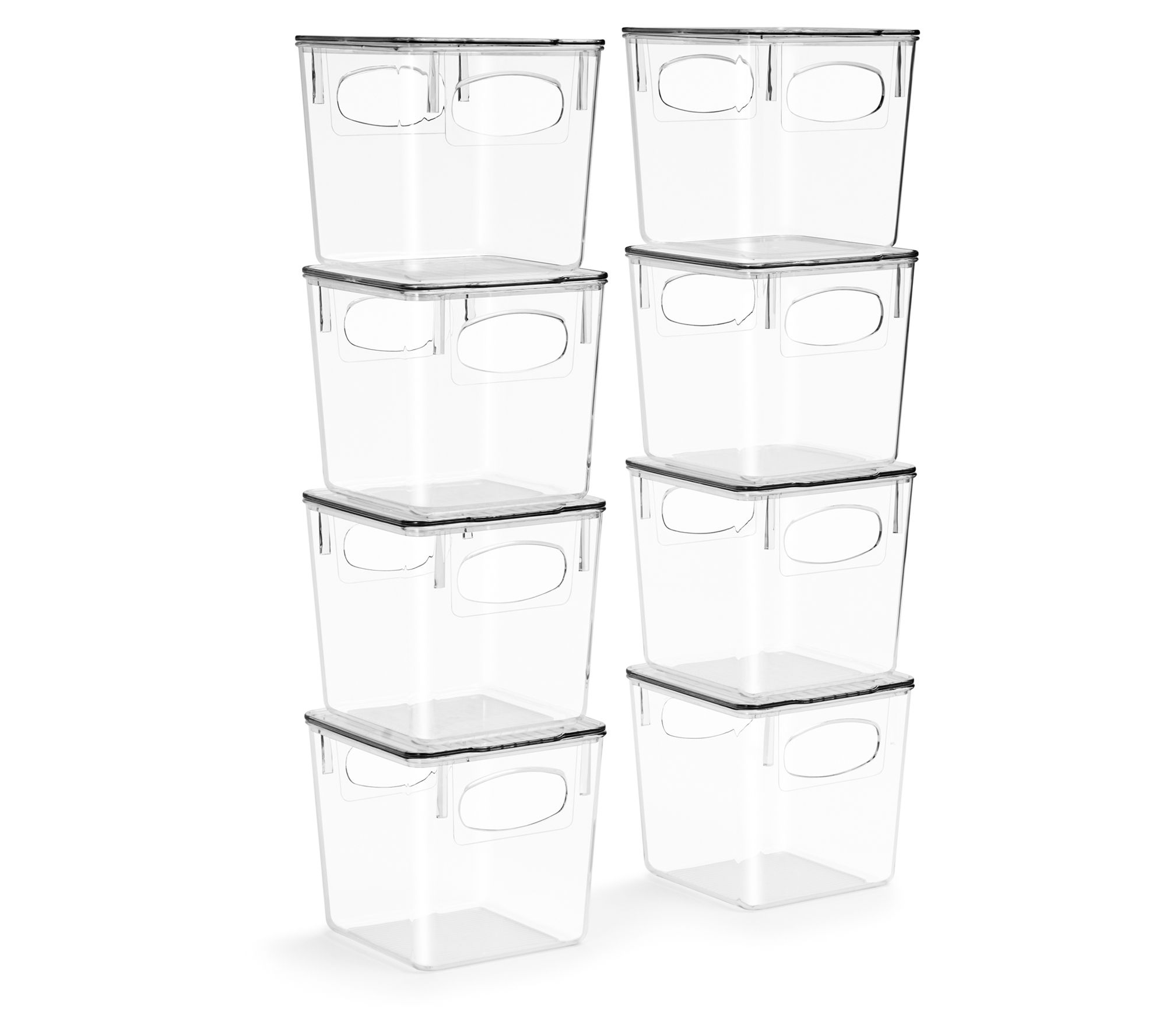 Sorbus 8 Pack Small Plastic Storage Bins with L ids