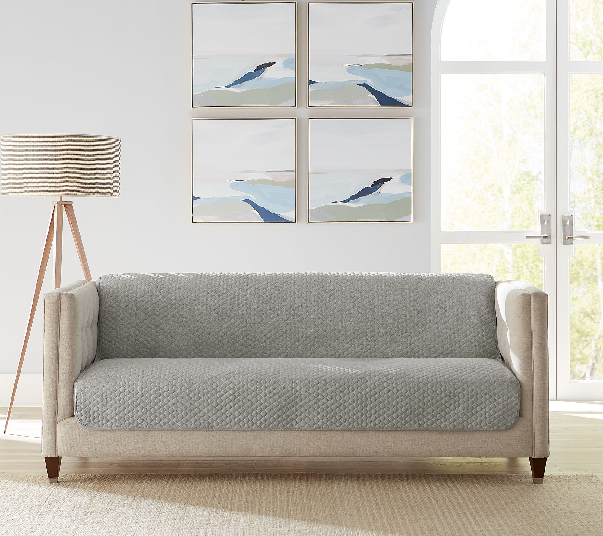 "As Is" SureFit 56x75 Multi-Use Basketweave Furniture Protector