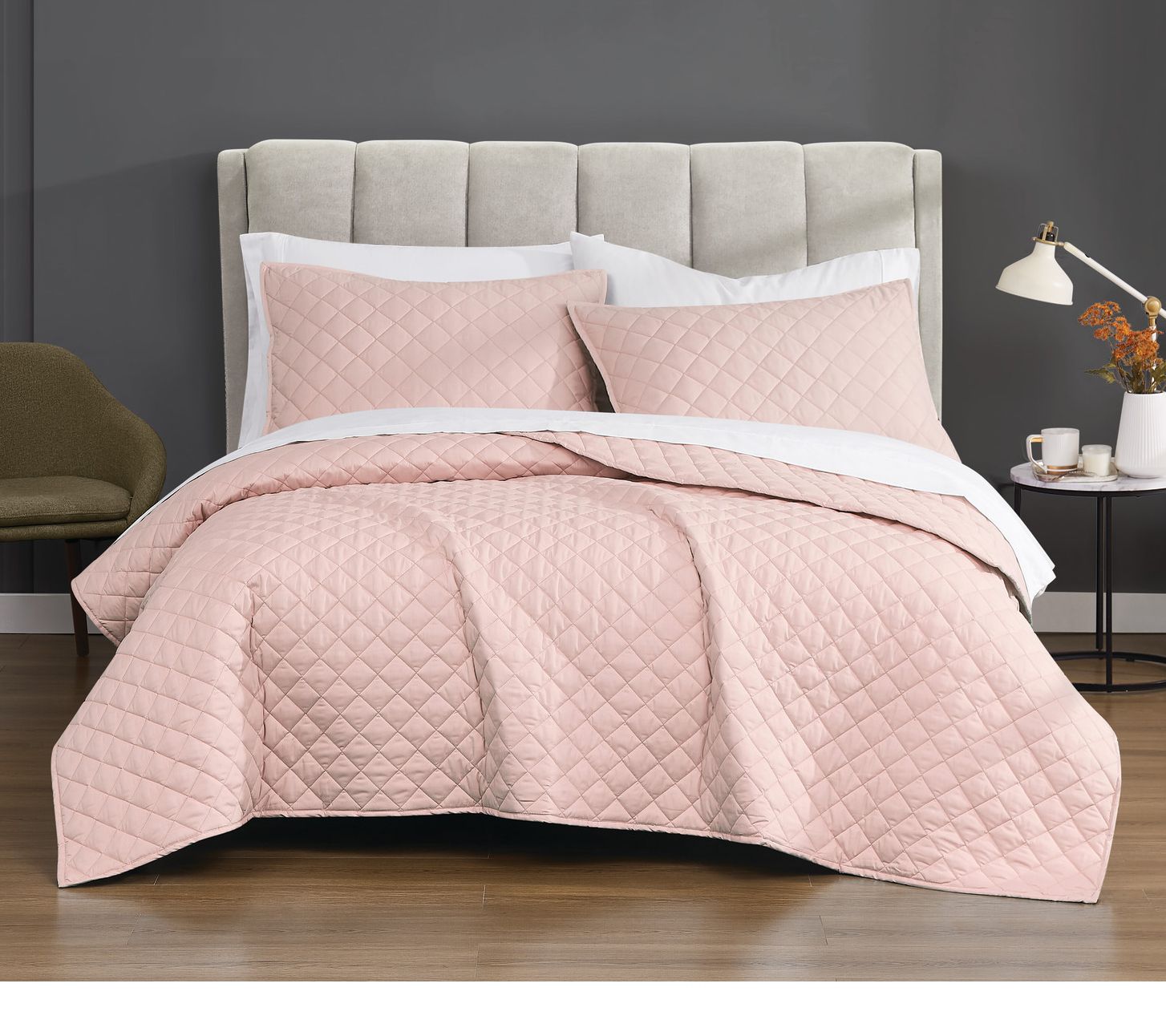 Cannon Solid Percale Twin/Twin XL 2-Piece QuiltSet